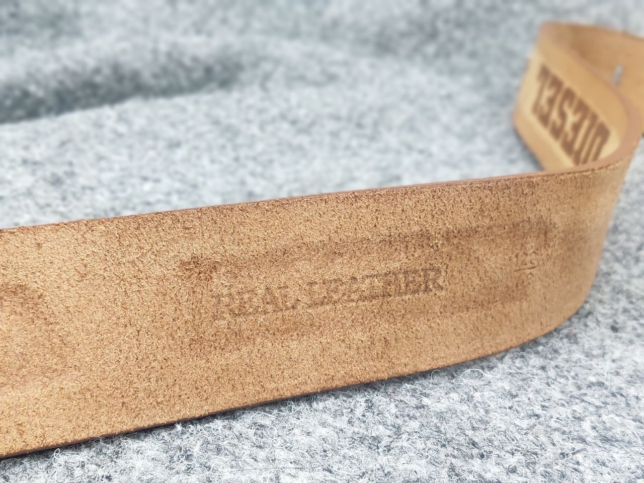 Vintage Vintage Diesel All Logo Y2k Style Brown Leather wide Belt Size ONE SIZE - 11 Thumbnail