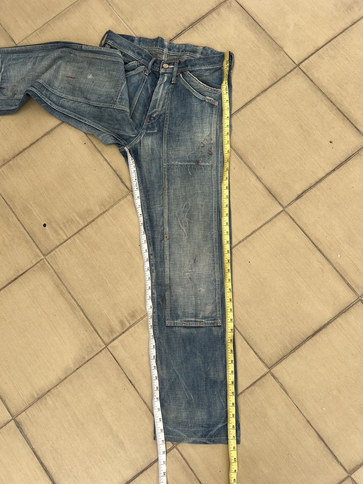 Full Count & Co. Vintage Full Count Japan Painter Denim Double Knee Work Pant Size US 30 / EU 46 - 5 Thumbnail