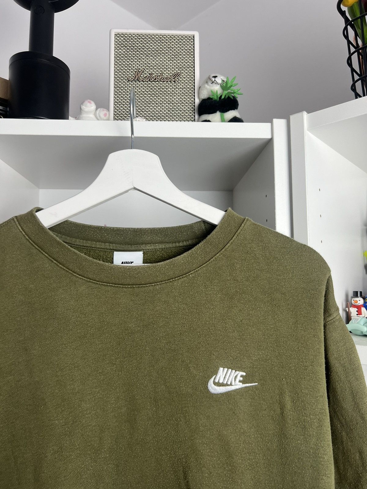 Nike × Vintage Nike small logo khaki boxy sweatshirt L skate gorpcore y2k Size US L / EU 52-54 / 3 - 3 Thumbnail