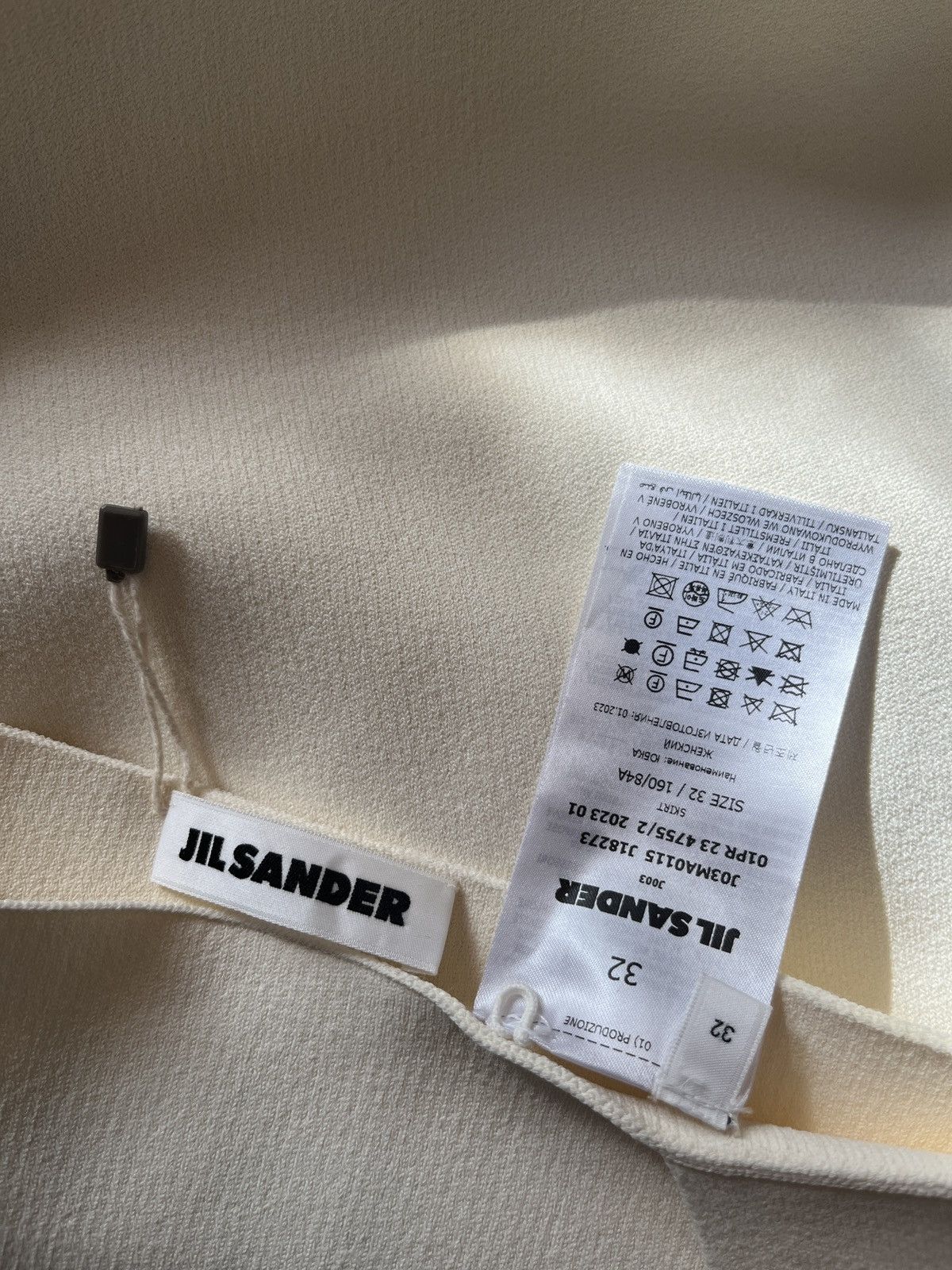 Jil Sander Cream knit pencil skirt Size 26" / US 2 / IT 38 - 3 Thumbnail