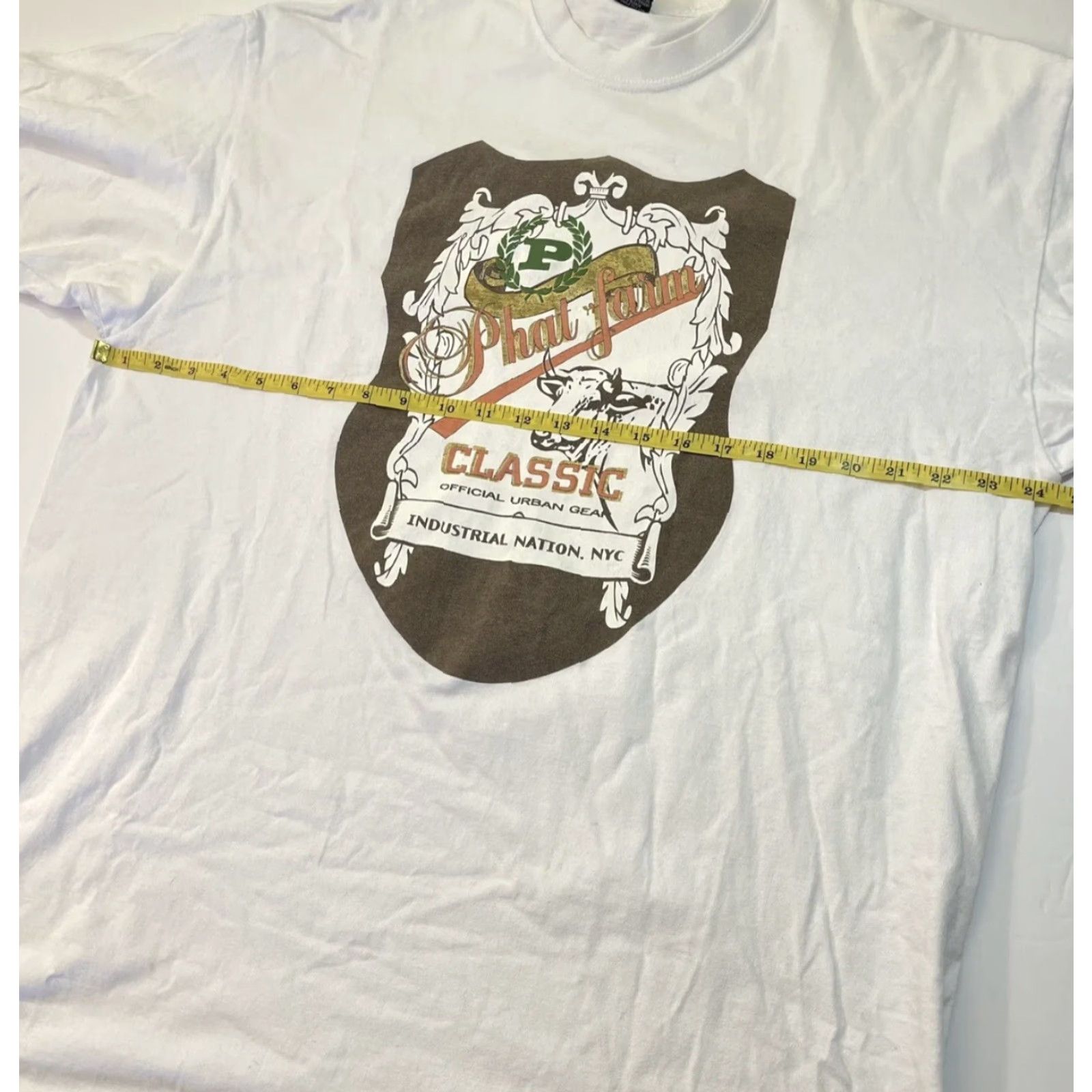 Phat Farm VINTAGE PHAT FARM T-Shirt Men XL Crew Neck Short Sleeve White Logo 90s NYC Official Urban Gear Size US XL / EU 56 / 4 - 5 Thumbnail