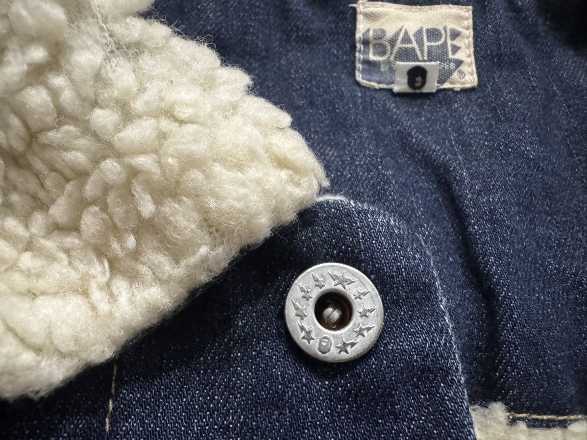 Bape A Bathing Ape Boa Denim Jacket Size US L / EU 52-54 / 3 - 6 Thumbnail