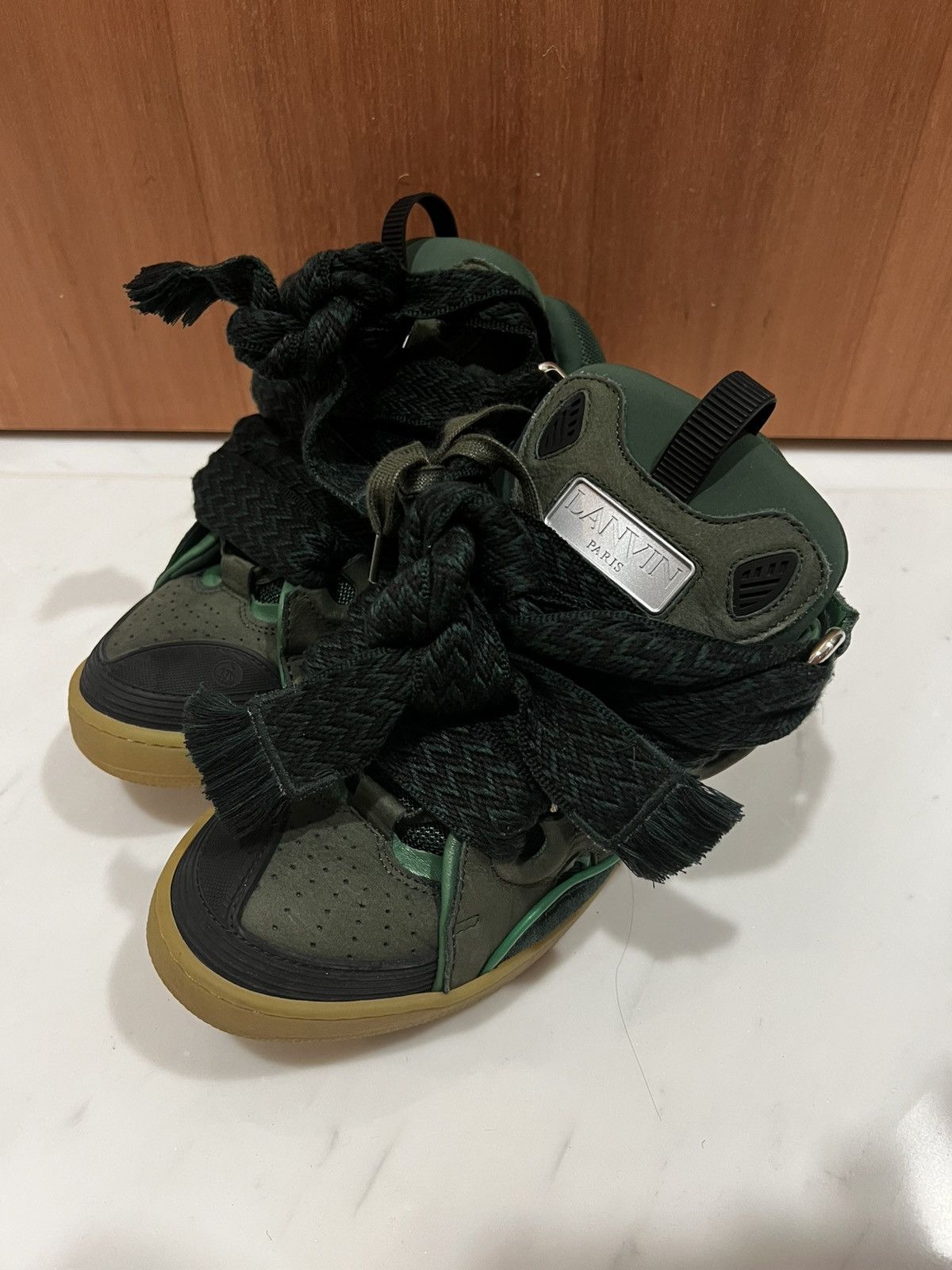 Lanvin lanvin curb sneaker all black | Grailed