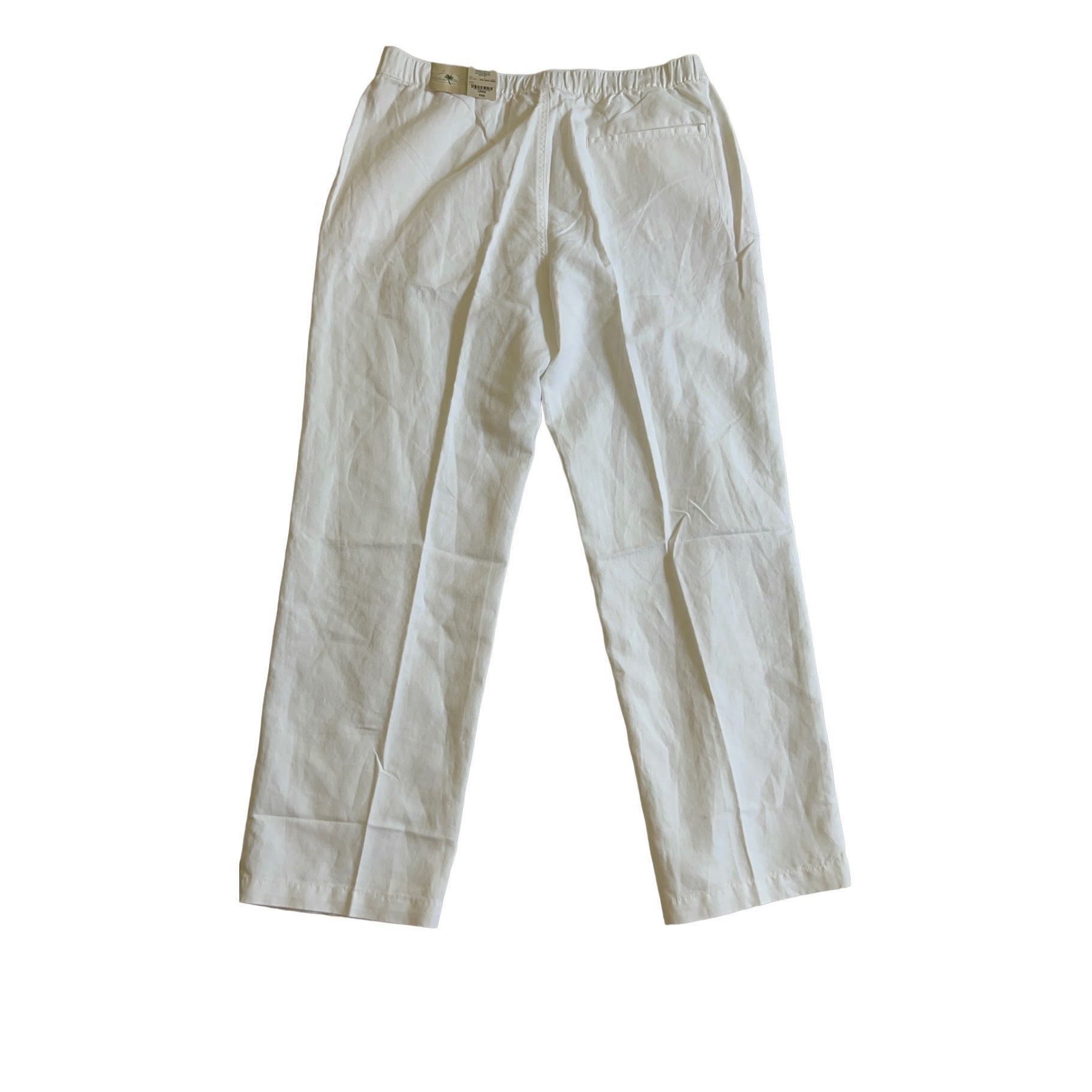 Island Shores Island Shores White Linen Pants Large Size 34" / US 12 / IT 48 - 5 Thumbnail