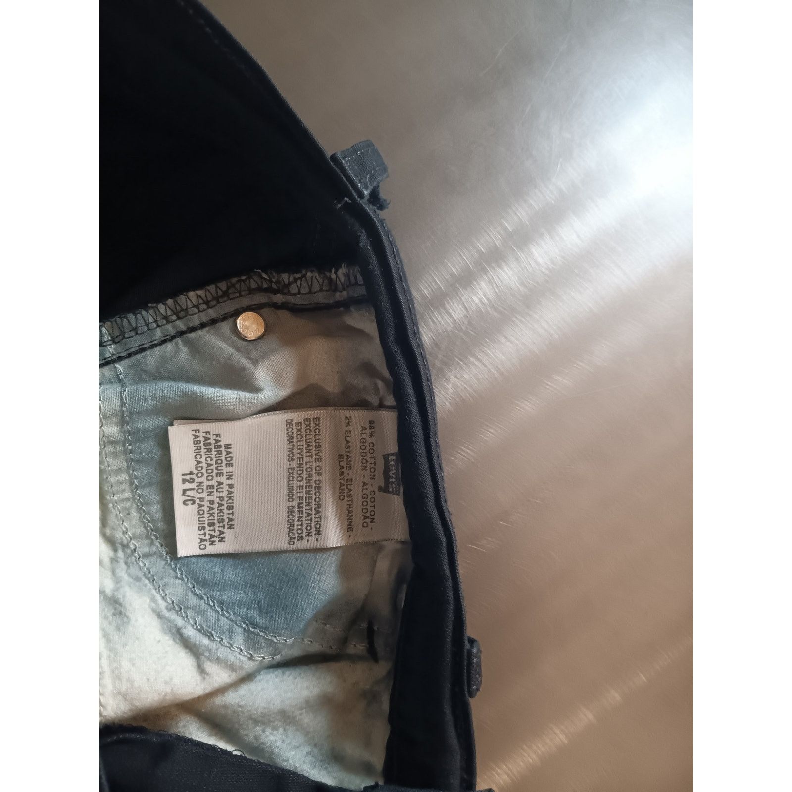 Levi's Levi’s 512 Women’s Black Boot Cut Jeans Size 12 Size 34" / US 12 / IT 48 - 4 Thumbnail