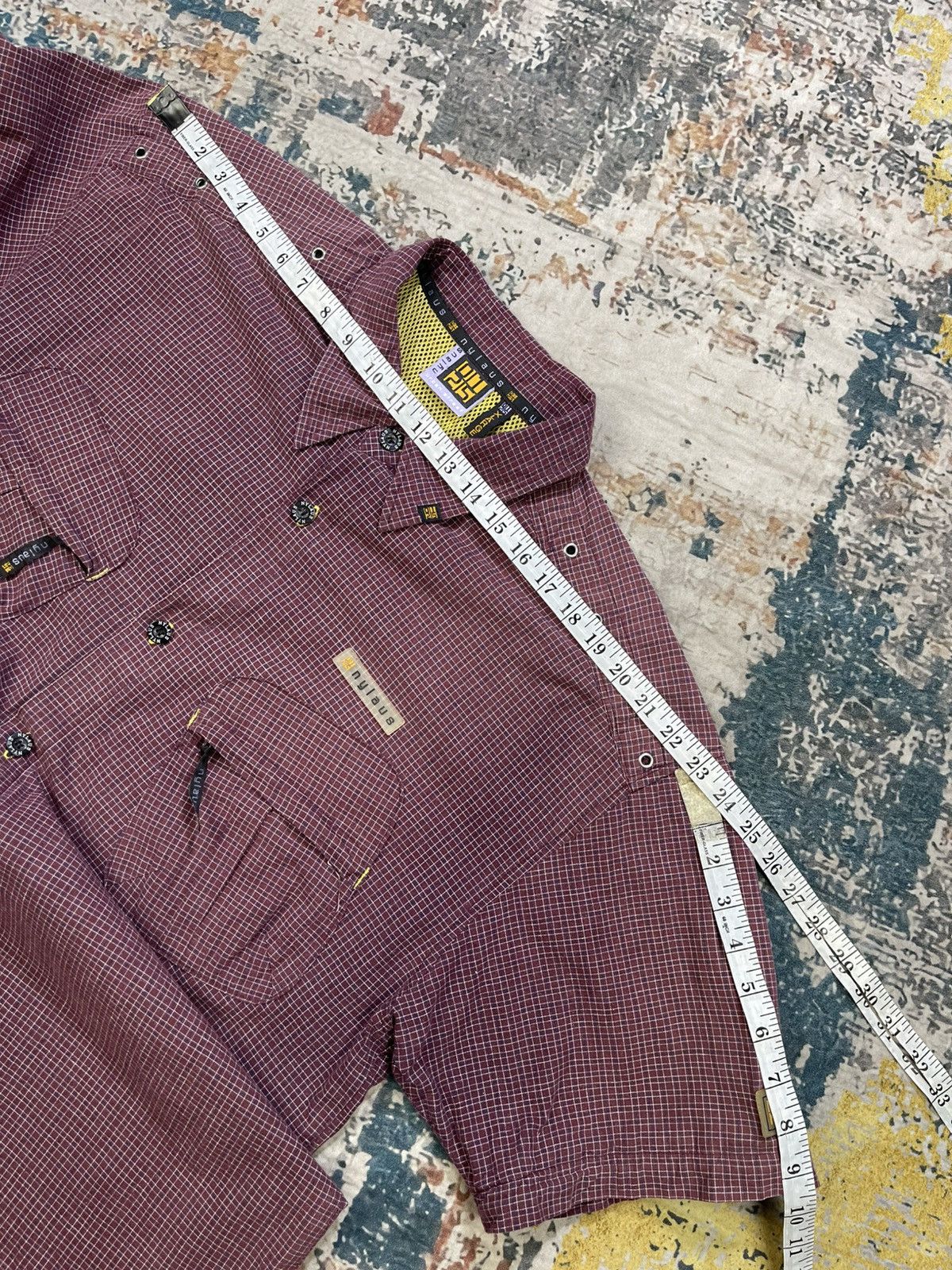Japanese Brand Nylaus Slang Pocket Checkered Work Shirt Size US L / EU 52-54 / 3 - 2 Thumbnail
