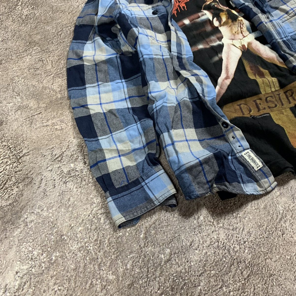 Vintage Vintage 90s Plaid Shirt Band Graphic Grunge Streetwear M Size US M / EU 48-50 / 2 - 2 Thumbnail