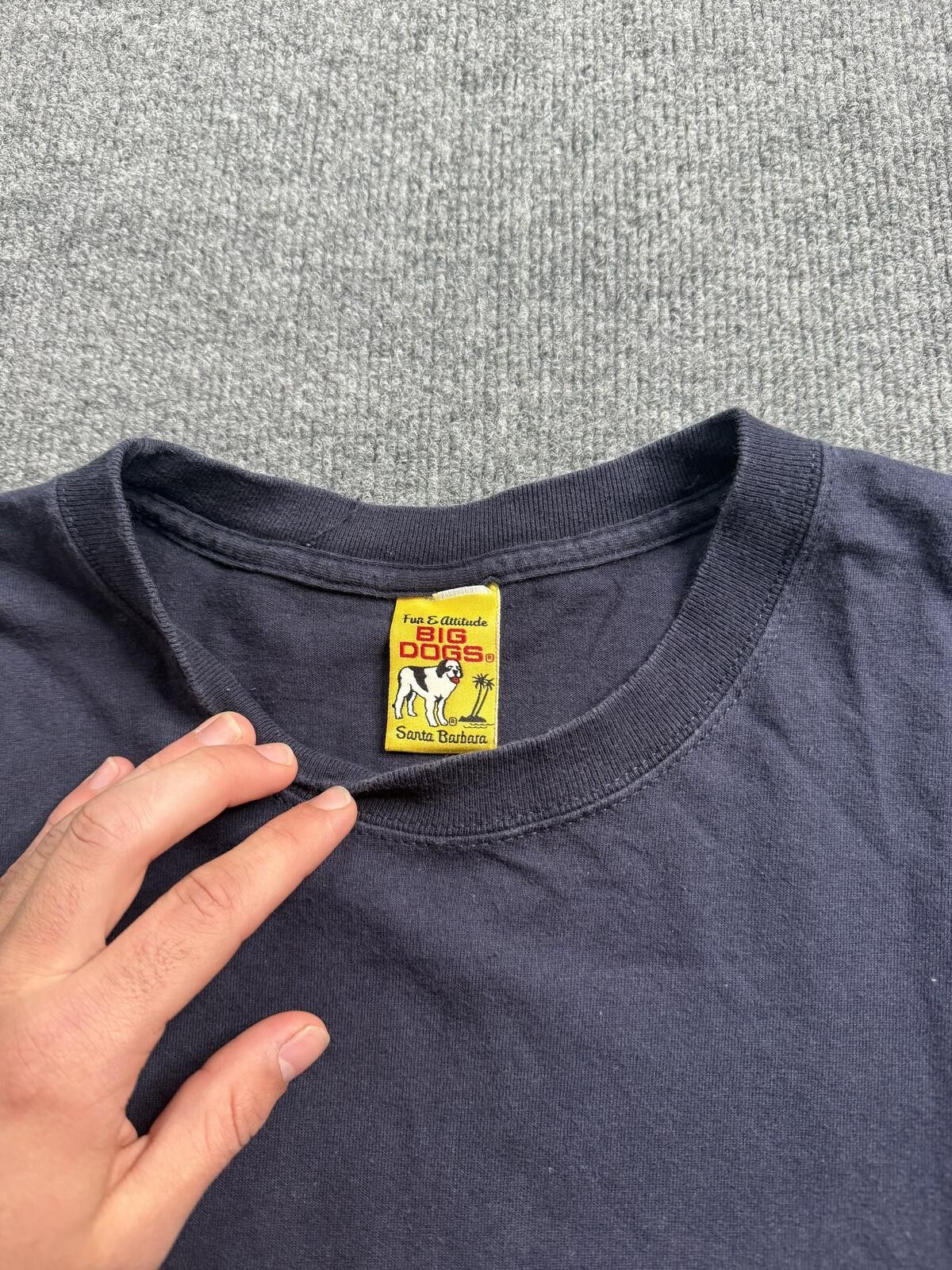Big Dogs Y2K 04 Vintage Big Dogs Large and in Charge Tshirt Navy XXL Size US XXL / EU 58 / 5 - 5 Thumbnail