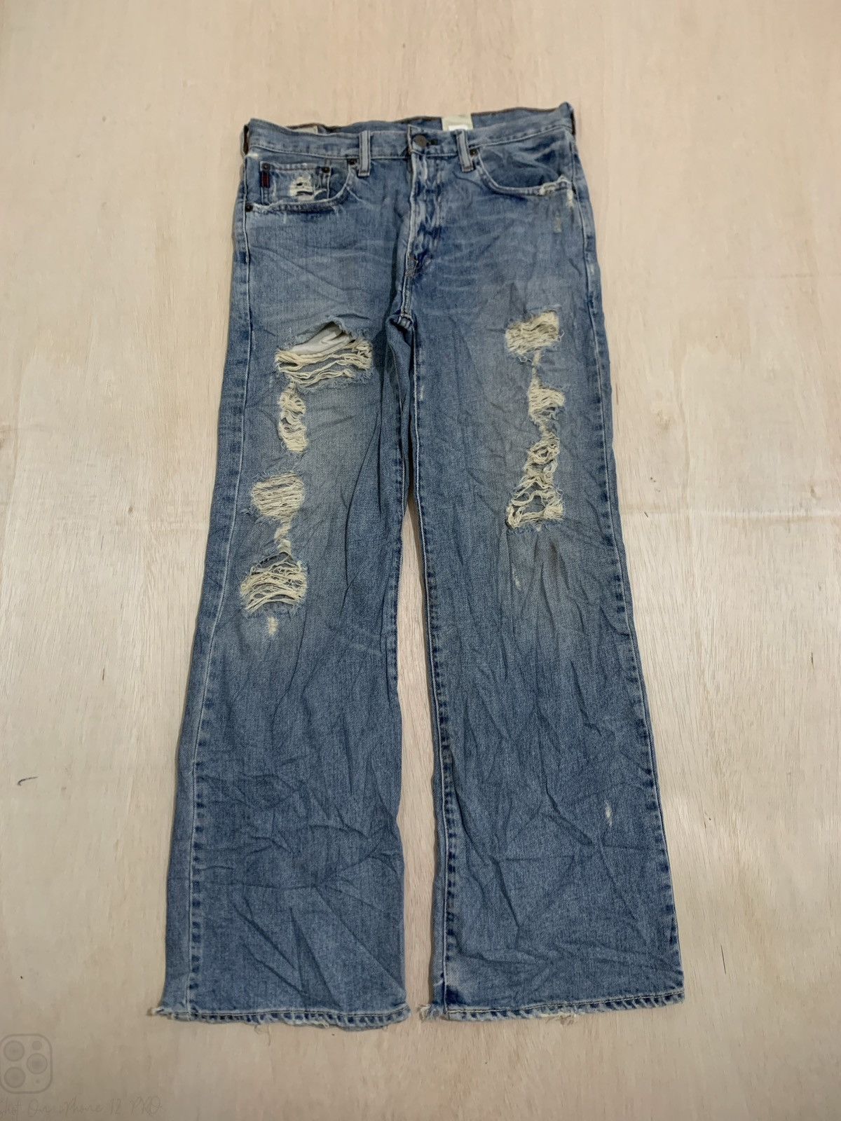 Hysteric Glamour × Japanese Brand Distressed Denim Abercrombie Bootcut Jeans Size US 32 / EU 48 - 2 Thumbnail