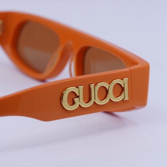 Gucci 🕶️ New Gucci GG1771S 007 Sunglasses - Shiny Orange Frame Size ONE SIZE - 5 Thumbnail