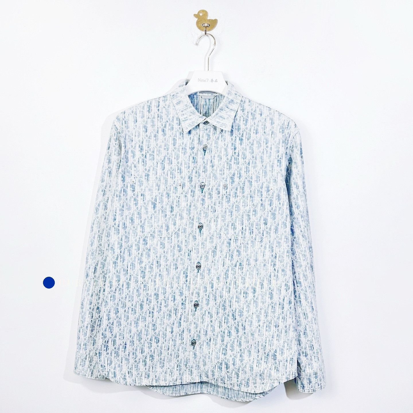 Dior Dior Oblique Kasuri Button Up Shirt in Blue Size US S / EU 44-46 / 1 - 1 Thumbnail