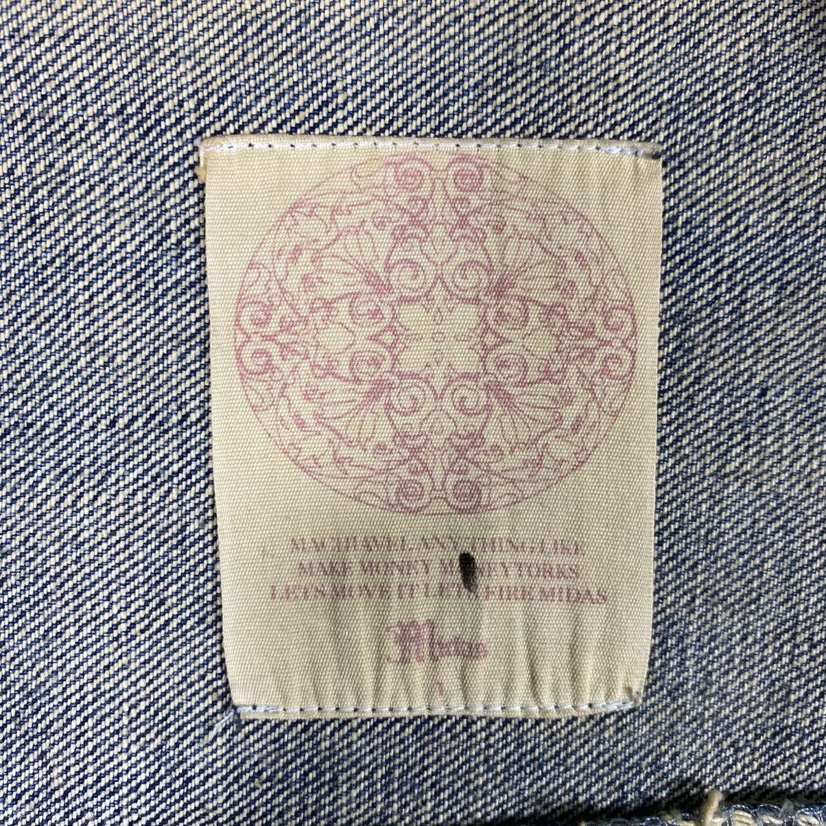 Japanese Brand Vintage Midas Painted Distressed Denim Button Jacket Size S / US 4 / IT 40 - 9 Thumbnail