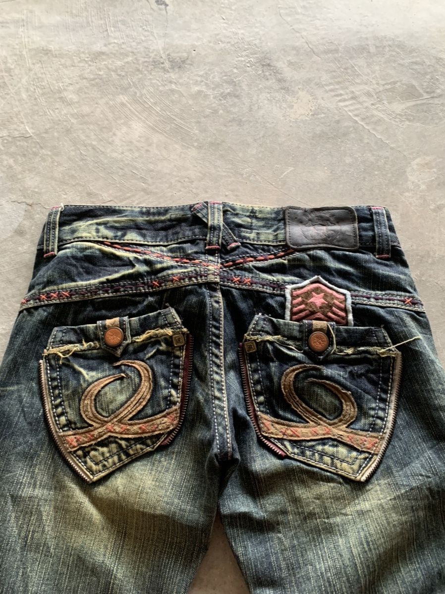 If Six Was Nine y2k rusty flare riobera jeans spellout embroidery hi-rise Size US 30 / EU 46 - 15 Thumbnail