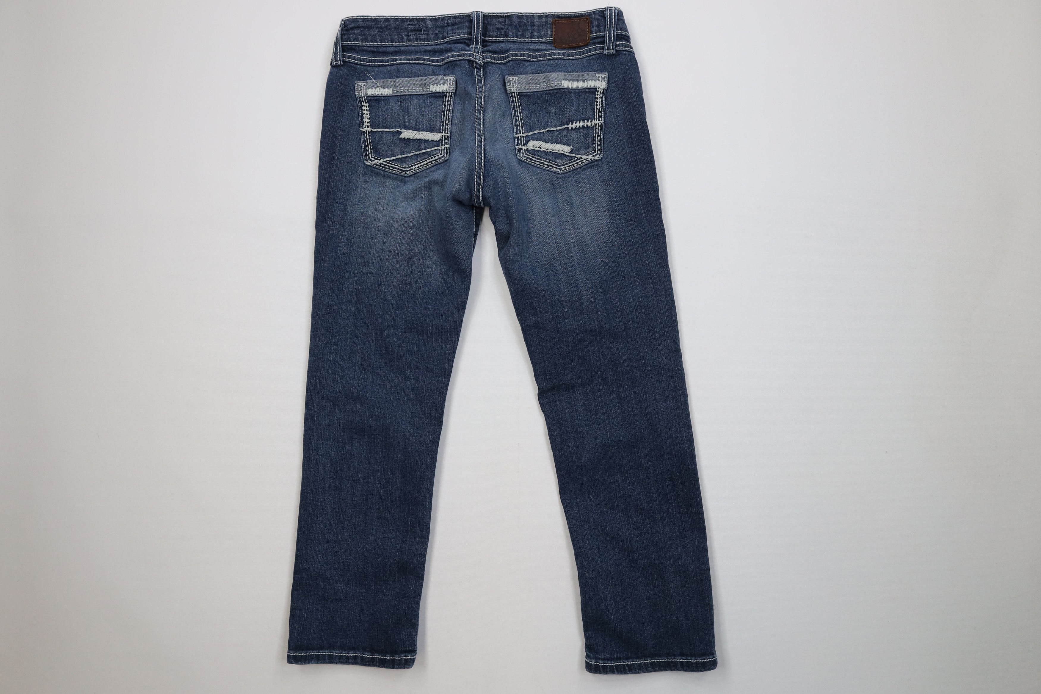 Vintage Buckle BKE Stitch Stella Cropped Flared Denim Jeans Blue Size 28" / US 6 / IT 42 - 11 Thumbnail