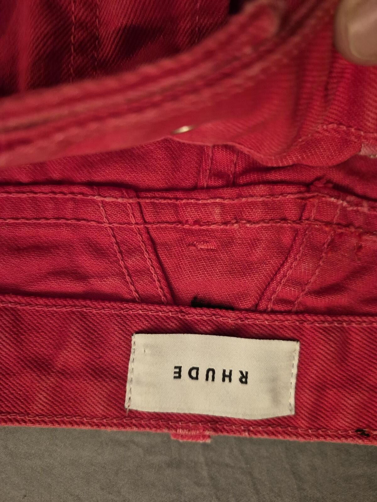 Rhude Rhude Red Denim Jeans Size 29 Size US 29 - 3 Thumbnail