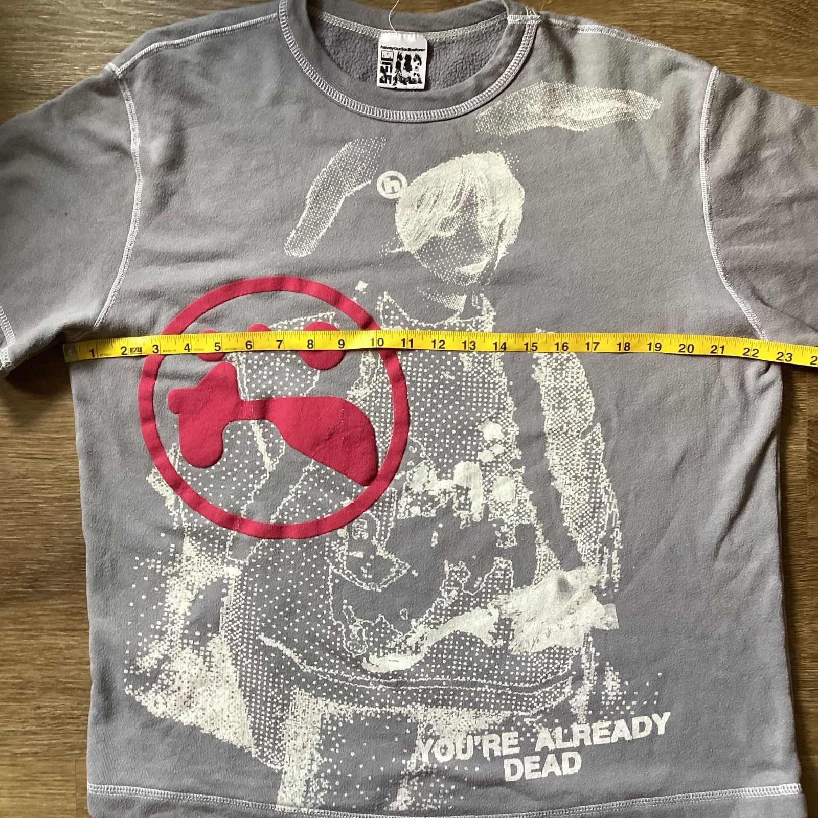 Vintage Japanese Streetwear “Have you died before” Cotton Shirt Size US L / EU 52-54 / 3 - 3 Thumbnail