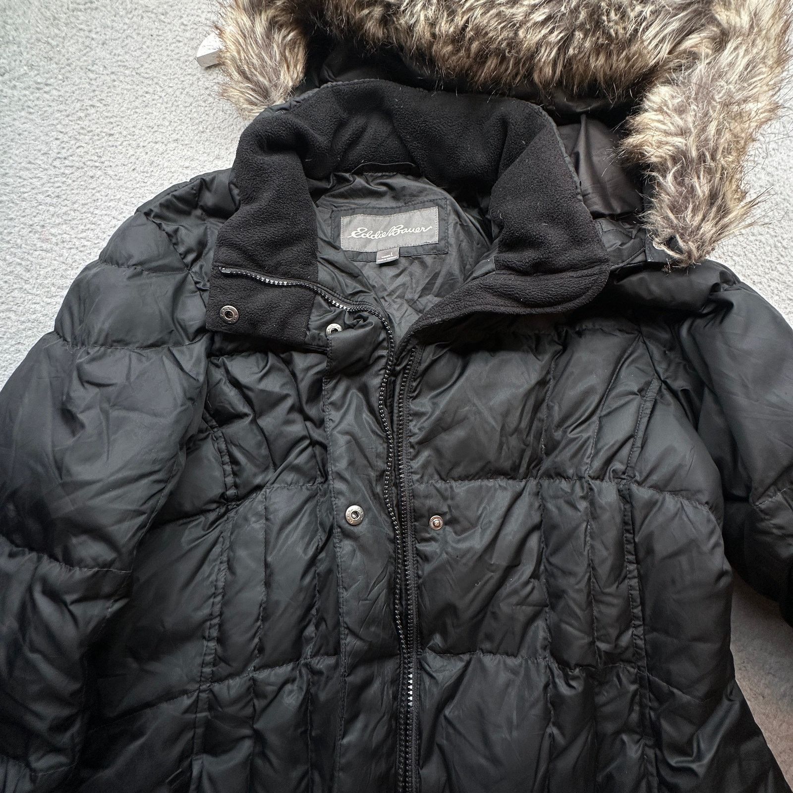Eddie Bauer Eddie Bauer Lodge Down Parka Fur Trim Jacket Womens Large Size L / US 10 / IT 46 - 15 Thumbnail