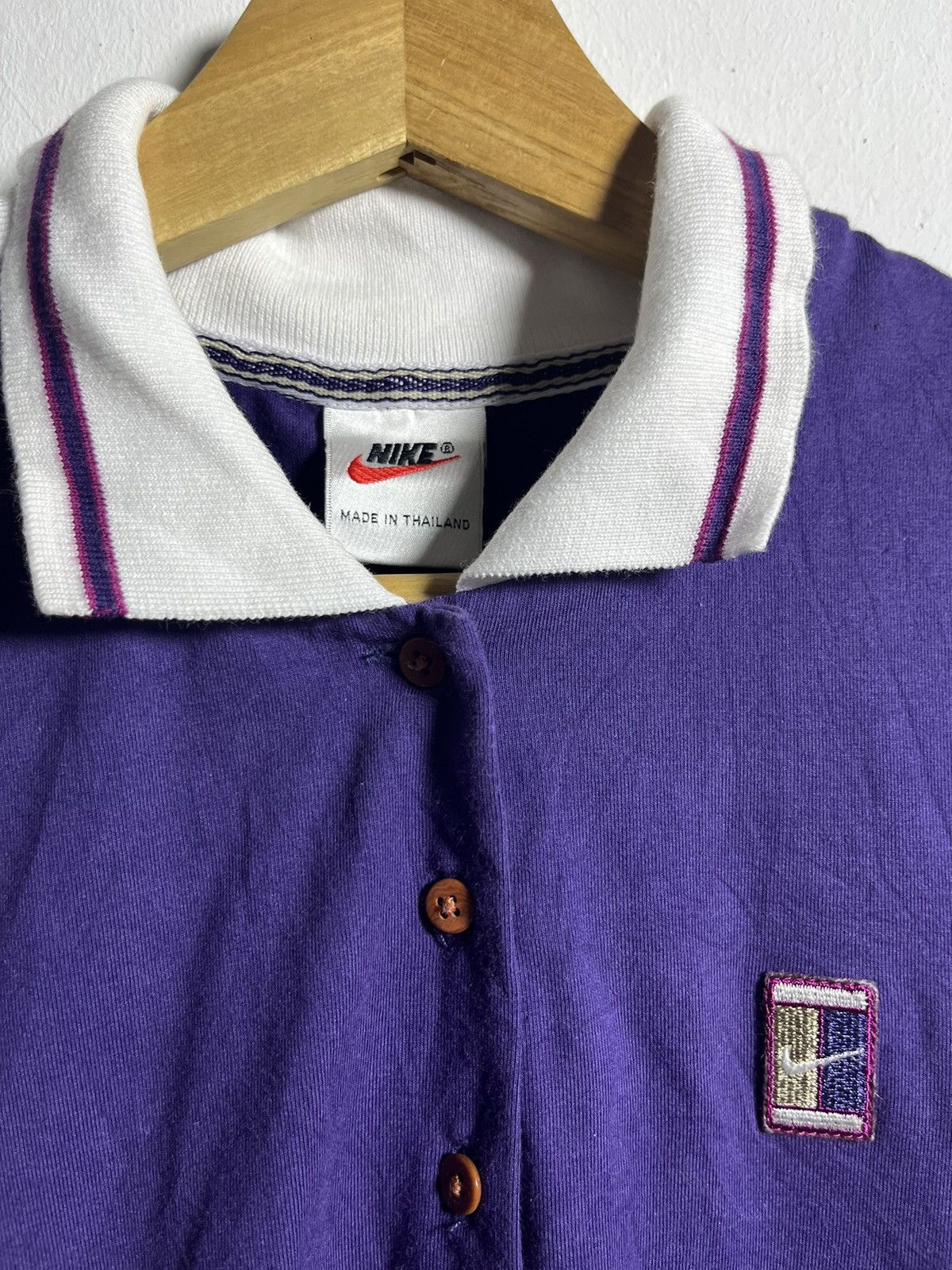 Nike × Other × Vintage Vintage Rare Nike Court Ladies Button Up Size XS / US 0-2 / IT 36-38 - 4 Thumbnail