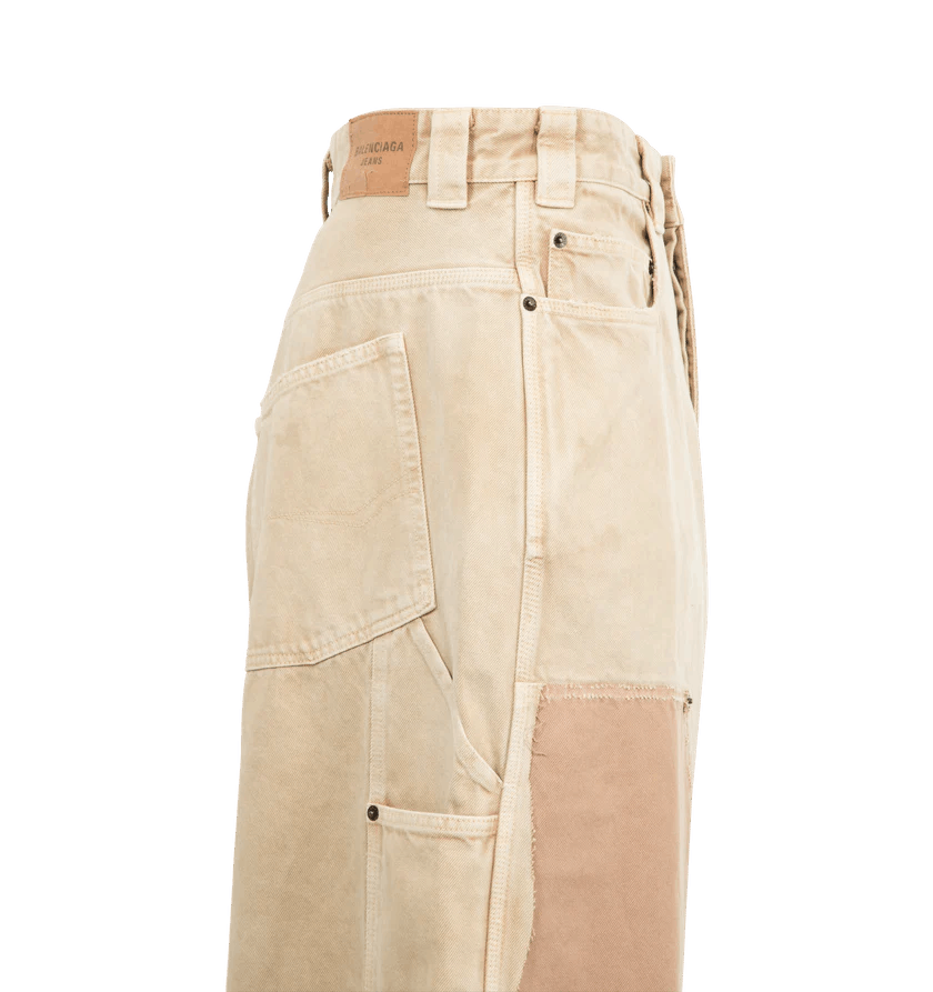 Balenciaga o1h1sh11225 Ripped Off Baggy Pant in Beige Size US 36 / EU 52 - 3 Thumbnail