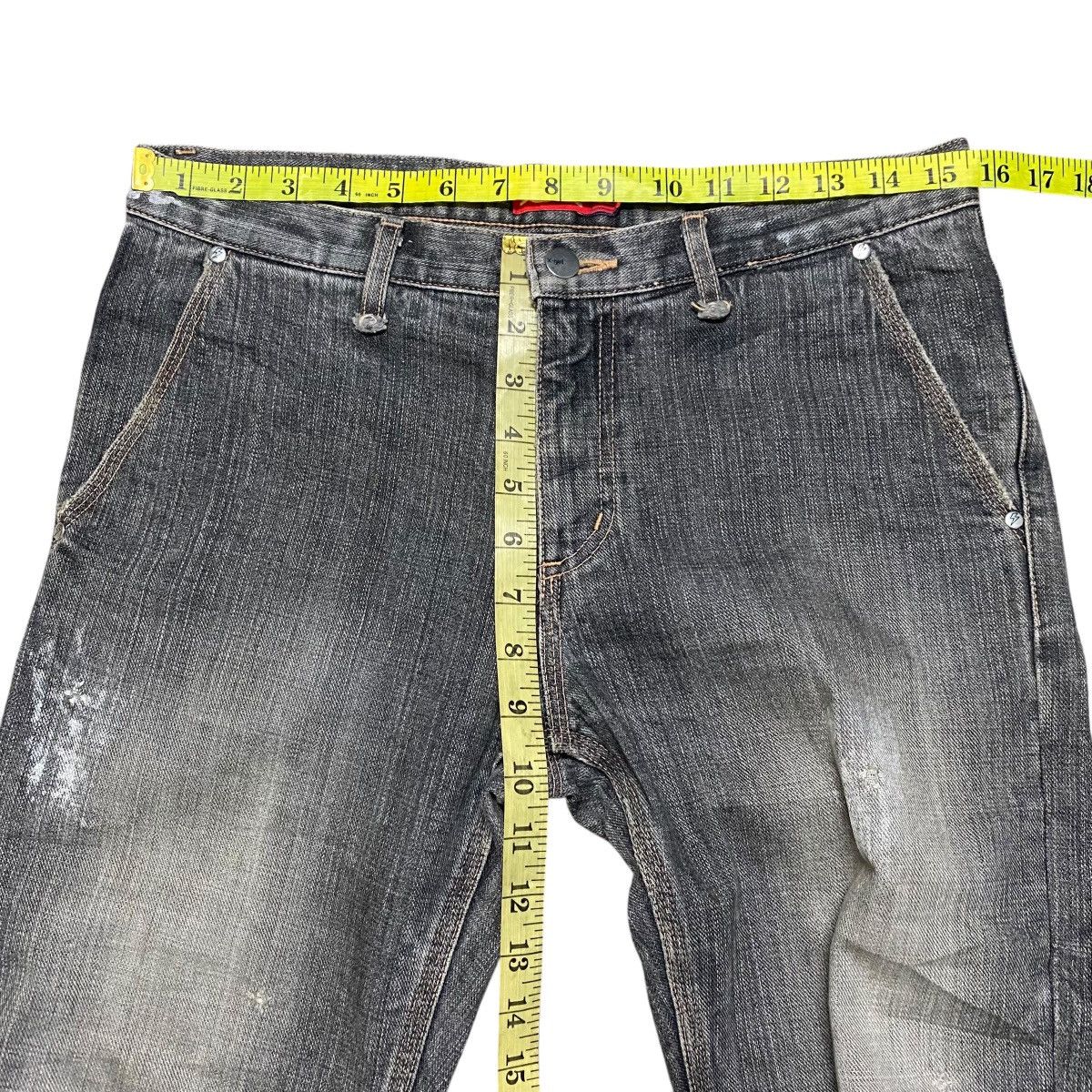 Hysteric Glamour Vintage X-Girl Distressed Denim Faded Black Jeans Size US 30 / EU 46 - 16 Thumbnail