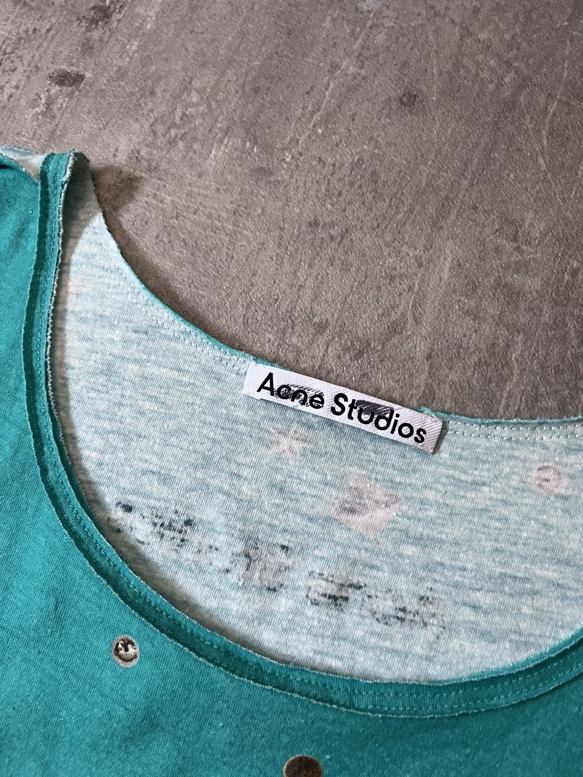 Acne Studios Acne Studios tank top eye turquoise cotton Size US M / EU 48-50 / 2 - 13 Thumbnail