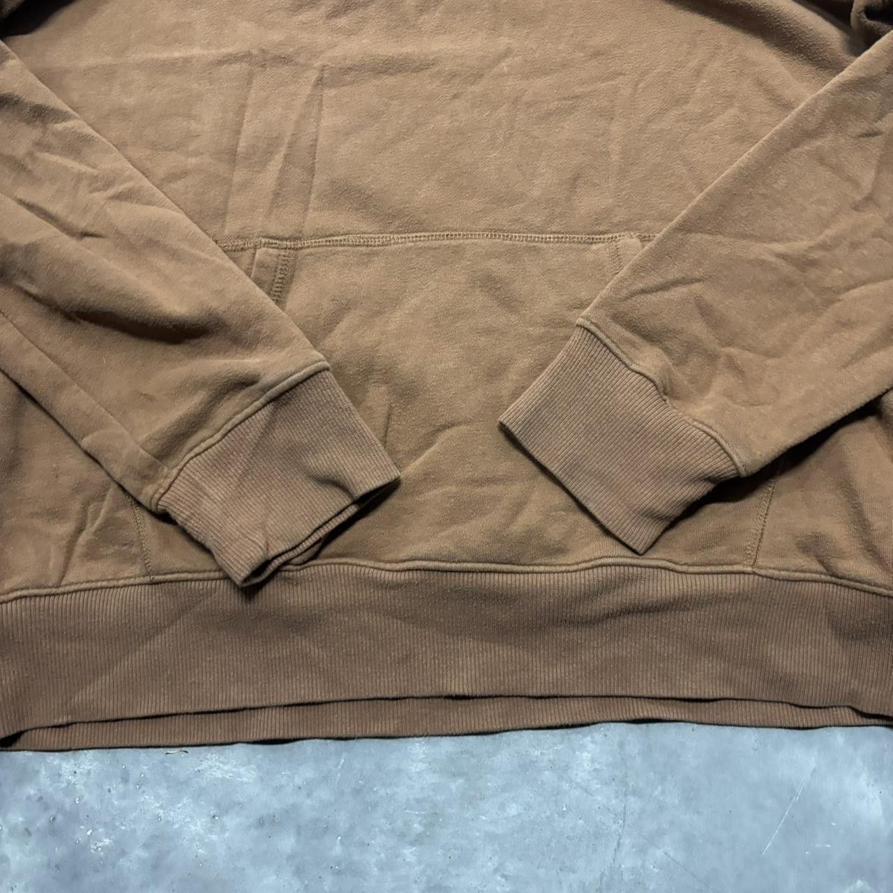 Japanese Brand × Vintage Crazy Vintage Y2K/2000s Light Brown Blank Essential Hoodie! Size US L / EU 52-54 / 3 - 5 Thumbnail