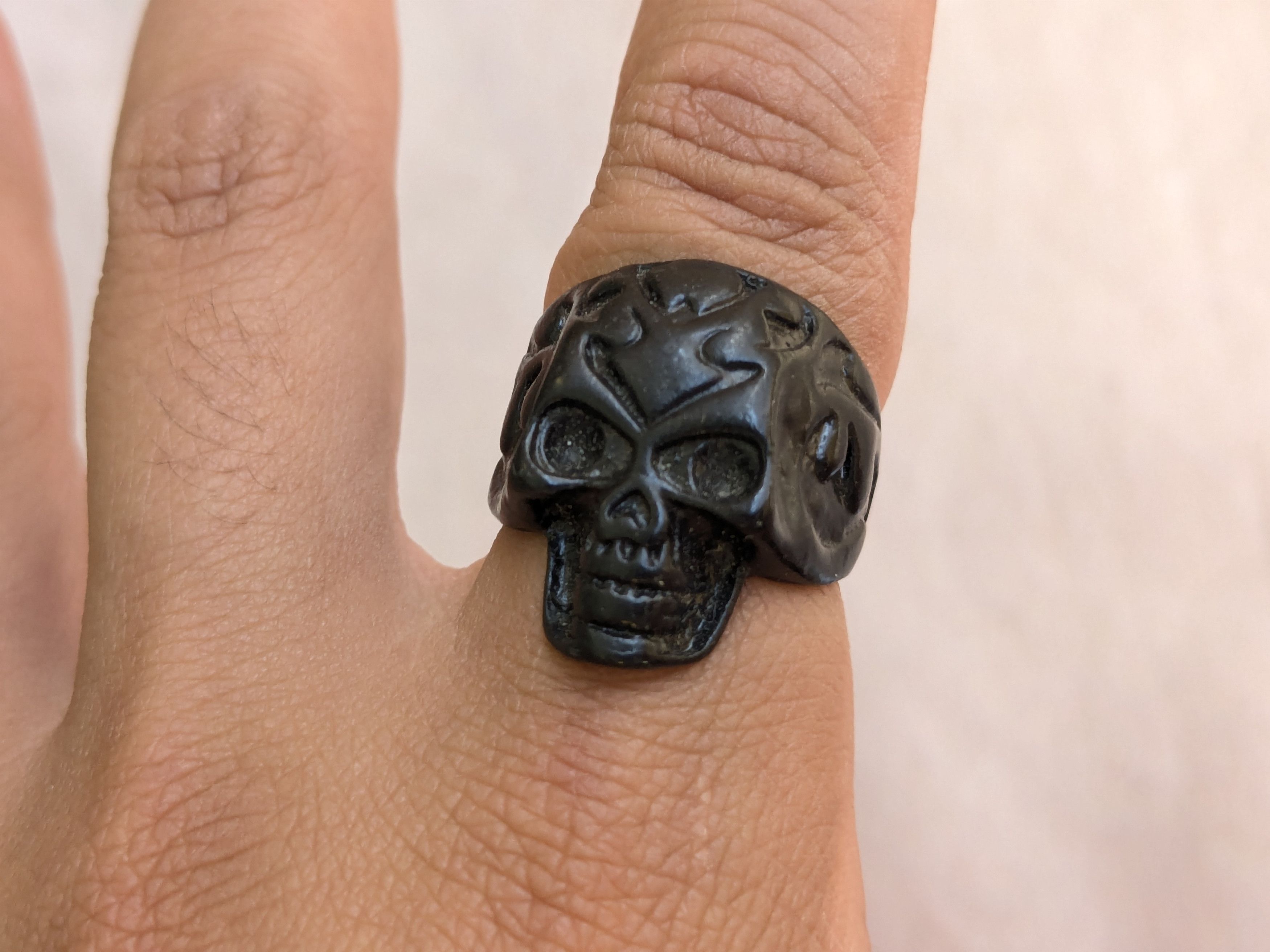 Jewelry Black Skull Ring 9.25 Size ONE SIZE - 12 Thumbnail