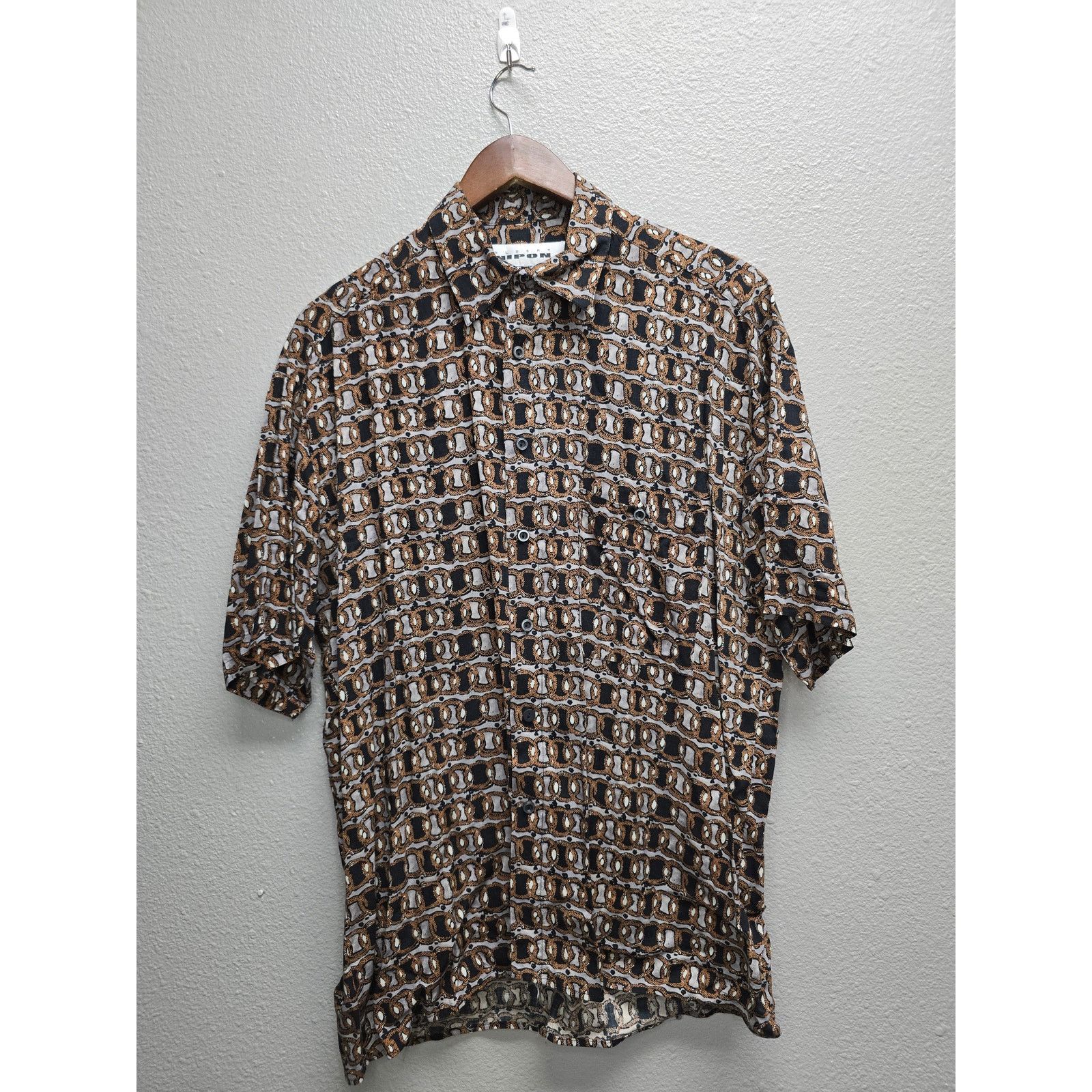 Albert Nipon Vintage Albert Nipon Shirt Rayon Retro Brown M Button Up Size US M / EU 48-50 / 2 - 1 Thumbnail