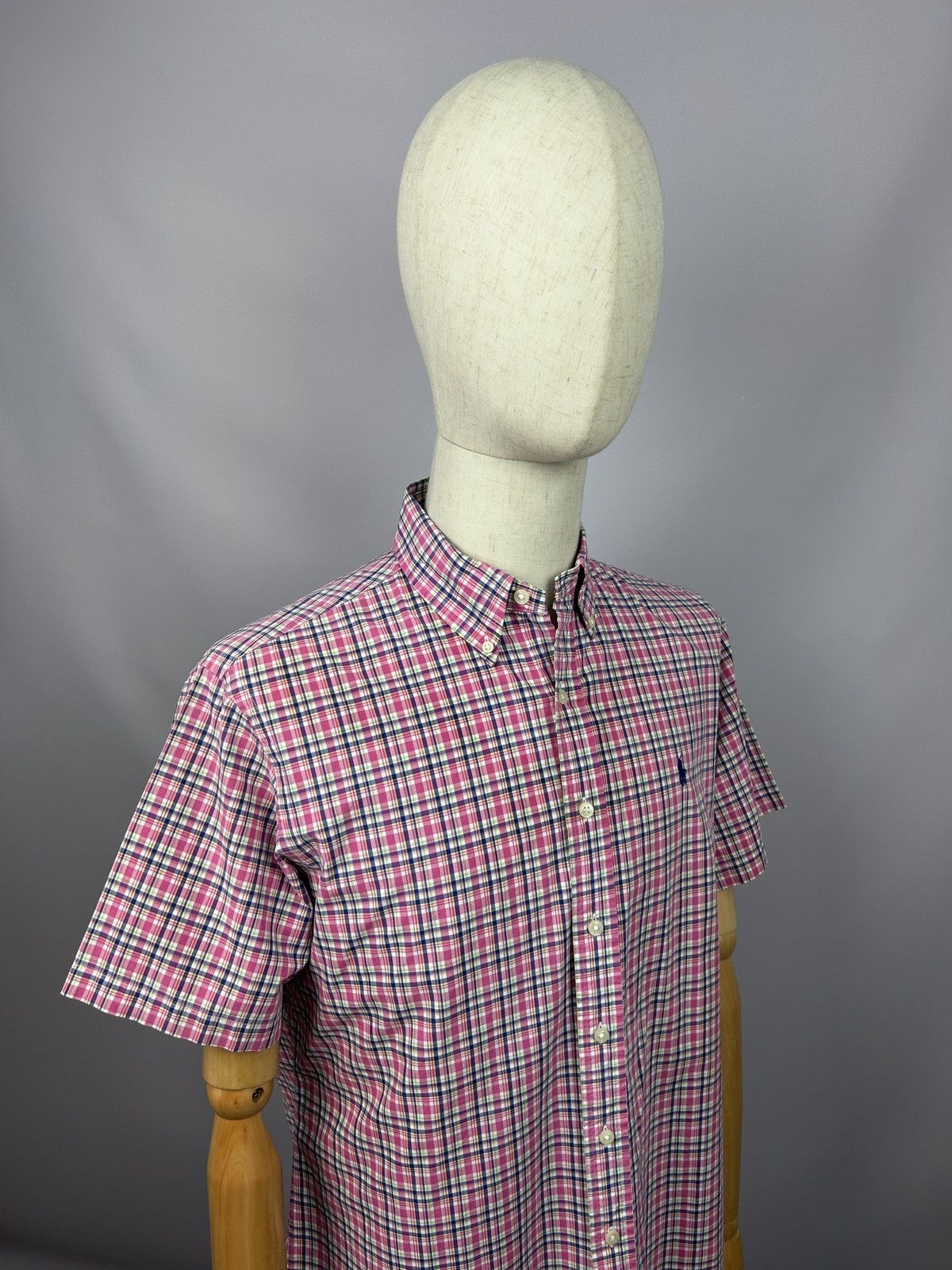 Polo Ralph Lauren Polo Ralph Lauren Check Pink Multicoloured S/S Shirt Size US L / EU 52-54 / 3 - 7 Thumbnail