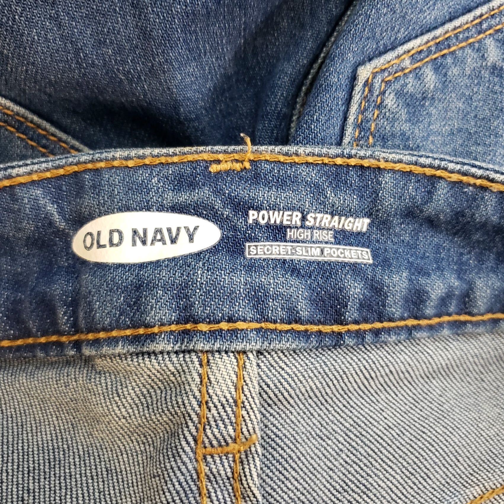 Old Navy Old Navy Womens Power Straight Jeans Sz 2 Blue Medium Wash Raw Hem Jeans Womens 2 Blue Medium Wash Straight Body Rise 9.5 Inseam 27.5 In Waist 14" Size 26" / US 2 / IT 38 - 7 Thumbnail