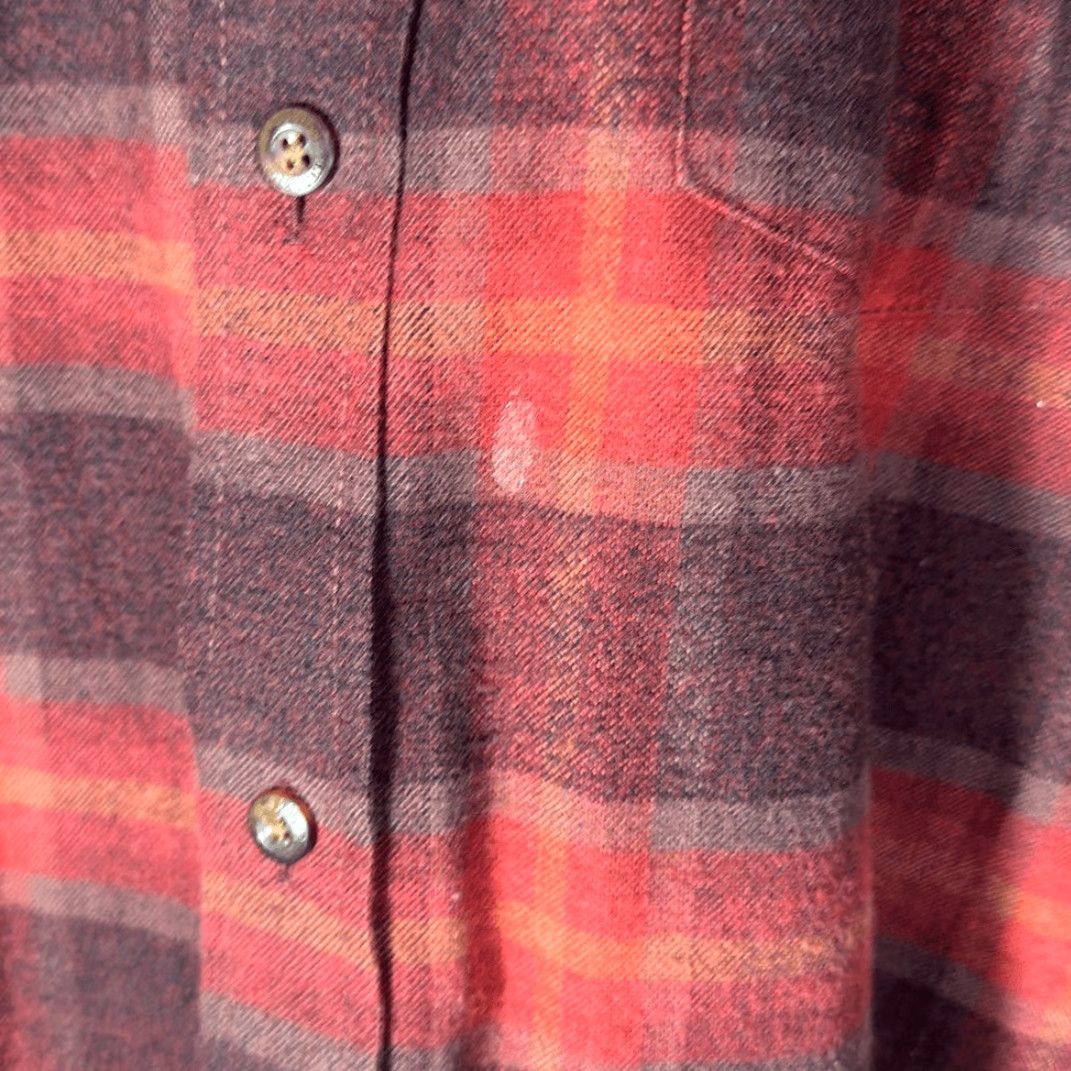 Pendleton VINTAGE Pendleton Mason Red Plaid Flannel Shirt L Red 100% Cotton Mens Long Sleeve Button-Up Cabincore Size US L / EU 52-54 / 3 - 3 Thumbnail