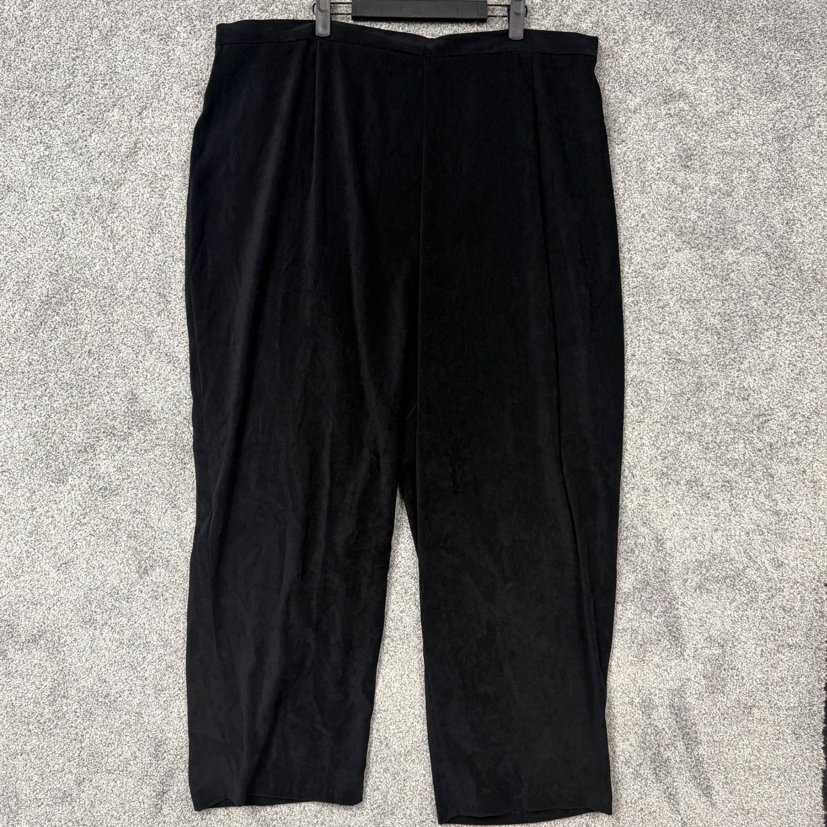 Avenue Avenue Womens Plus Dress Pants 28 Black Stretch Pull On Wide Elastic Waist Inseam 28 Short? (No, keep length) Size 28" / US 6 / IT 42 - 2 Thumbnail