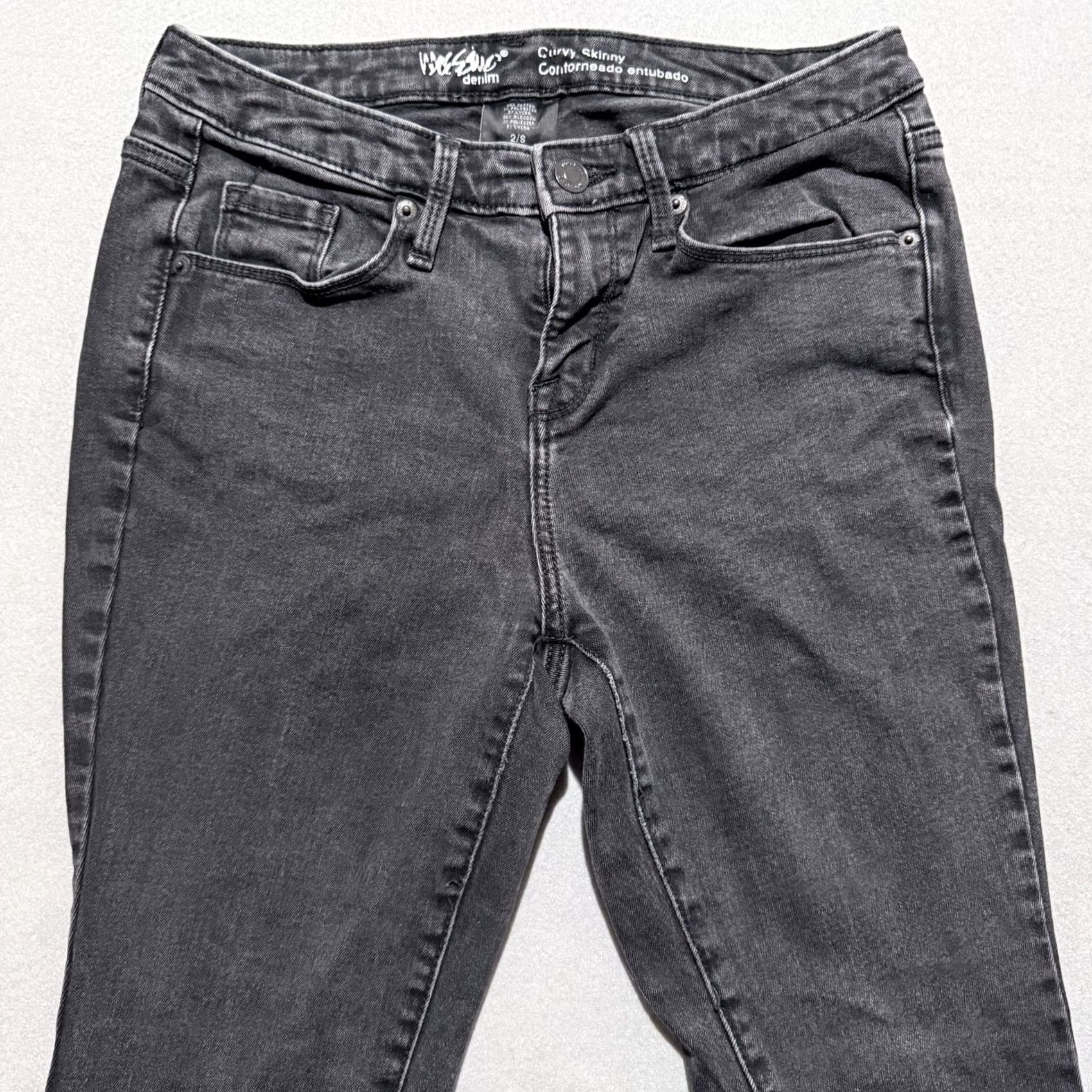 Mossimo Mossimo Jeans Women Black 2S Slim Skinny Power Stretch Curvy 5-Pocket Denim X-Special Size 26" / US 2 / IT 38 - 3 Thumbnail