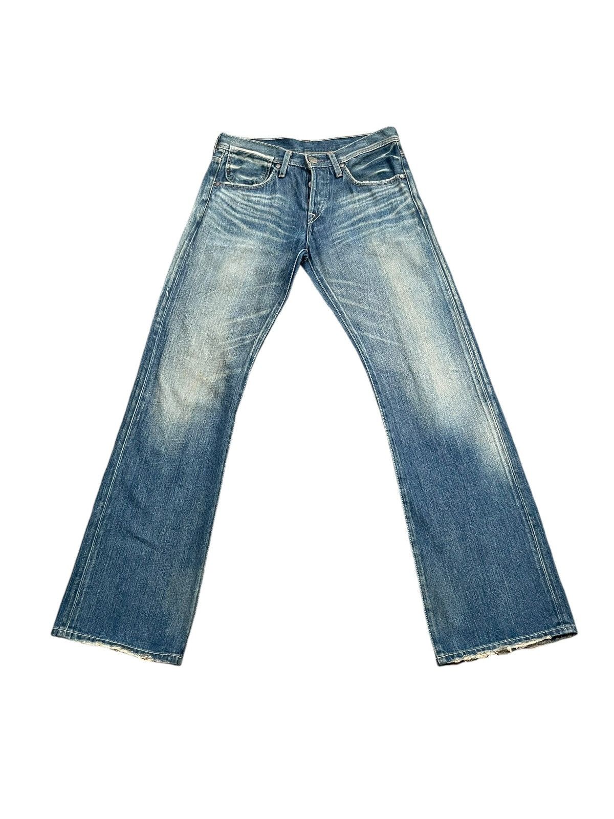 Levi's × Levi's Vintage Clothing × Vintage Vintage Flare Levis 807 Greenline Selvedge Denim Size 31" - 2 Thumbnail