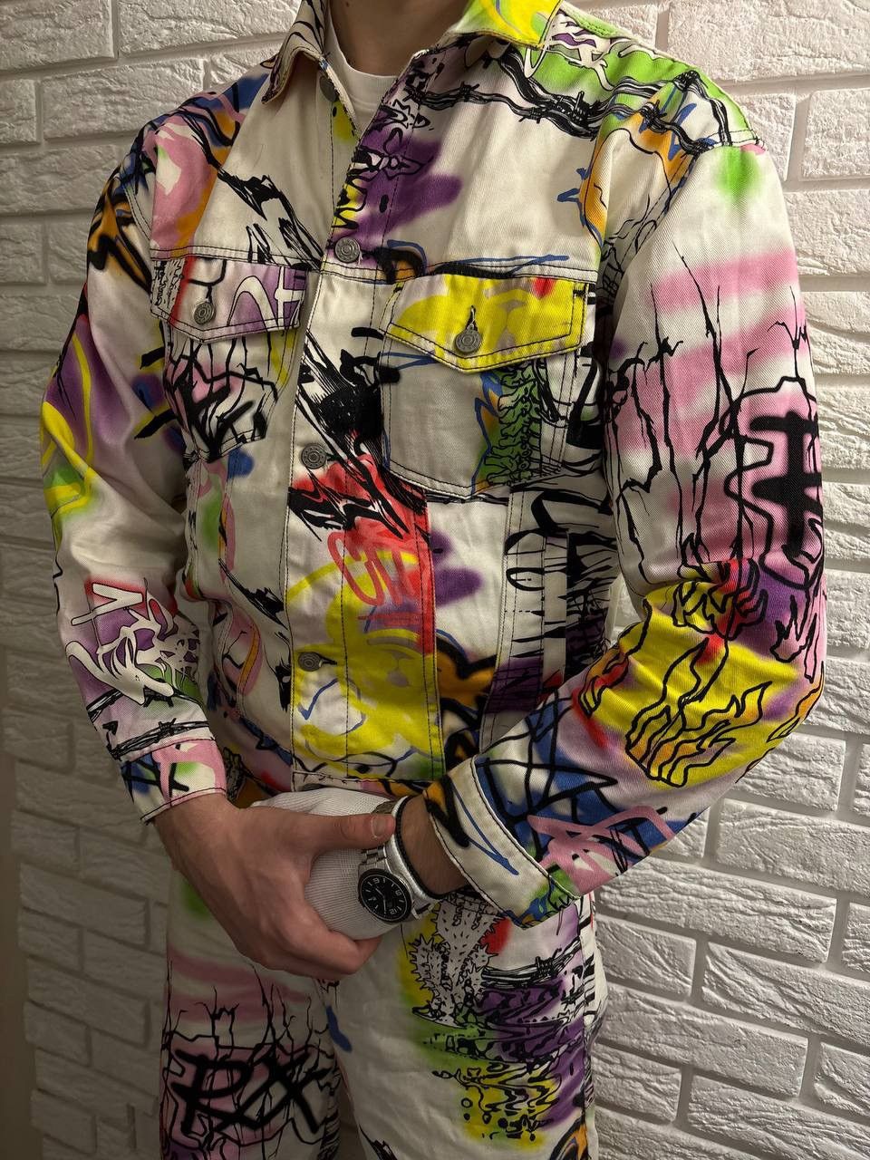 Jaded London Jaded London denim graffiti print suit Jacket Pants Y2K Size US XS / EU 42 / 0 - 4 Thumbnail