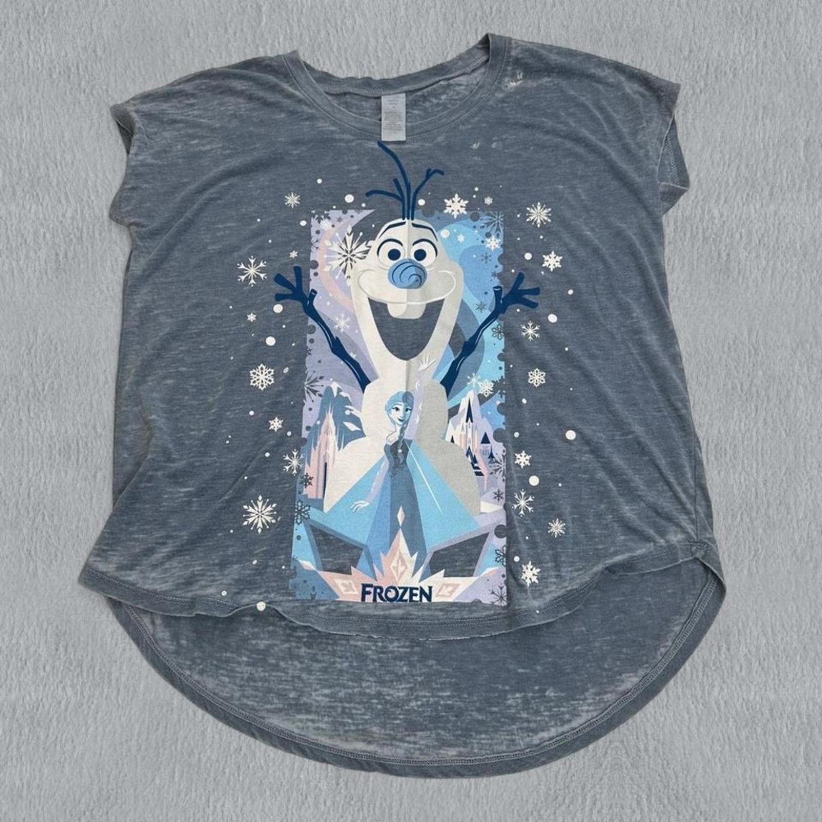 Disney Frozen Ever After Womens Shirt XS Blue M Casual Olaf Elsa Size XS / US 0-2 / IT 36-38 - 1 Thumbnail