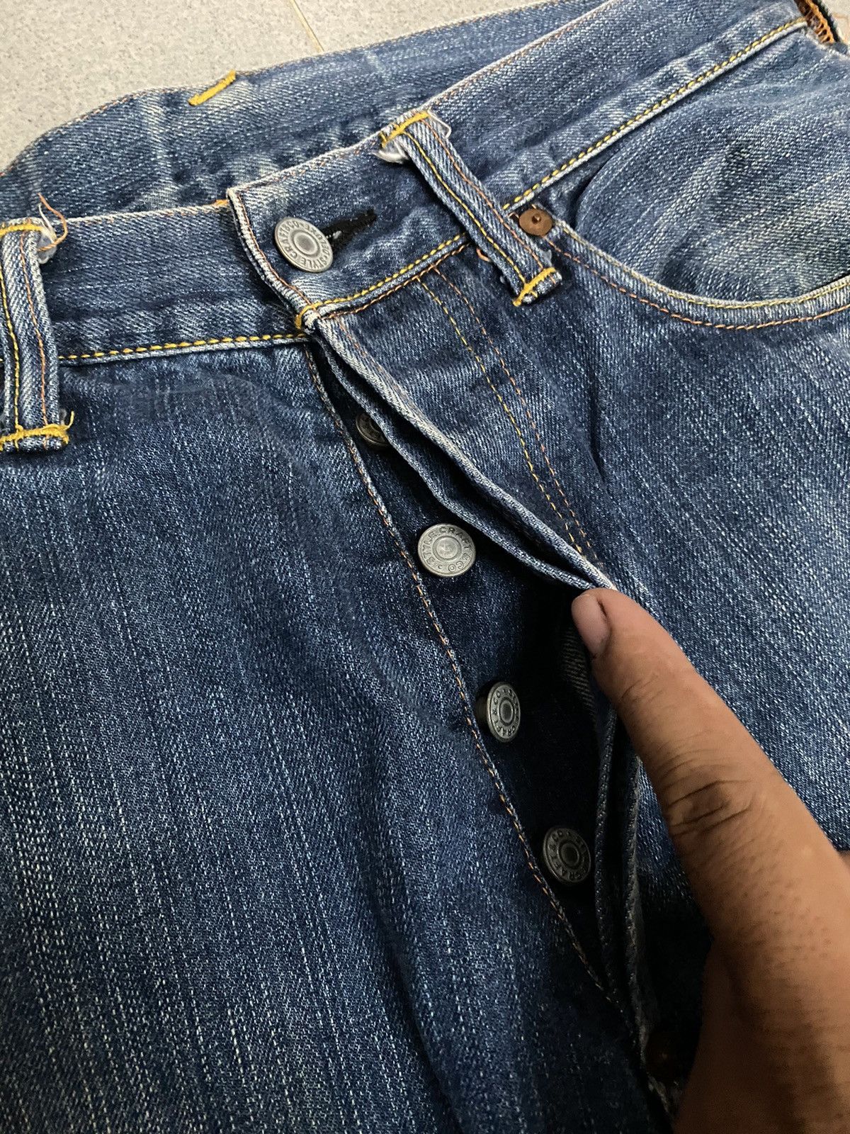 offer Vintage Evisu Distress Denim Jeans