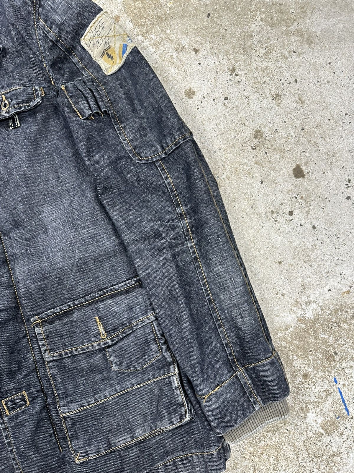 Vintage Y2K Archive Hybrid Denim Jacket Rare Japanese Style Denim