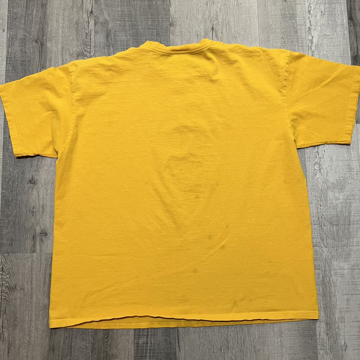 Nike × Vintage VTG Nike Basketball Yellow Y2K Spell Out Grey Tag T Shirt Size US XXL / EU 58 / 5 - 2 Thumbnail
