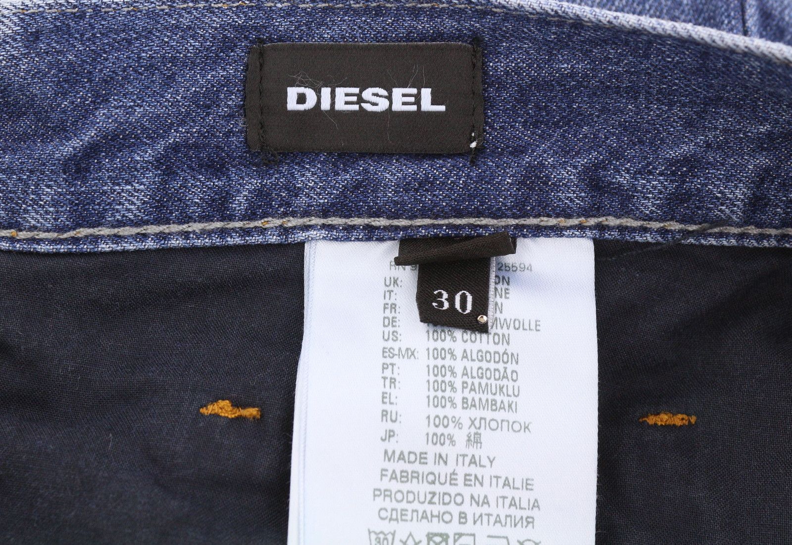 Diesel D-WALLIS 085AR W30 Blue Faded Slim Zipped Jeans 89143 Size US 30 / EU 46 - 6 Thumbnail