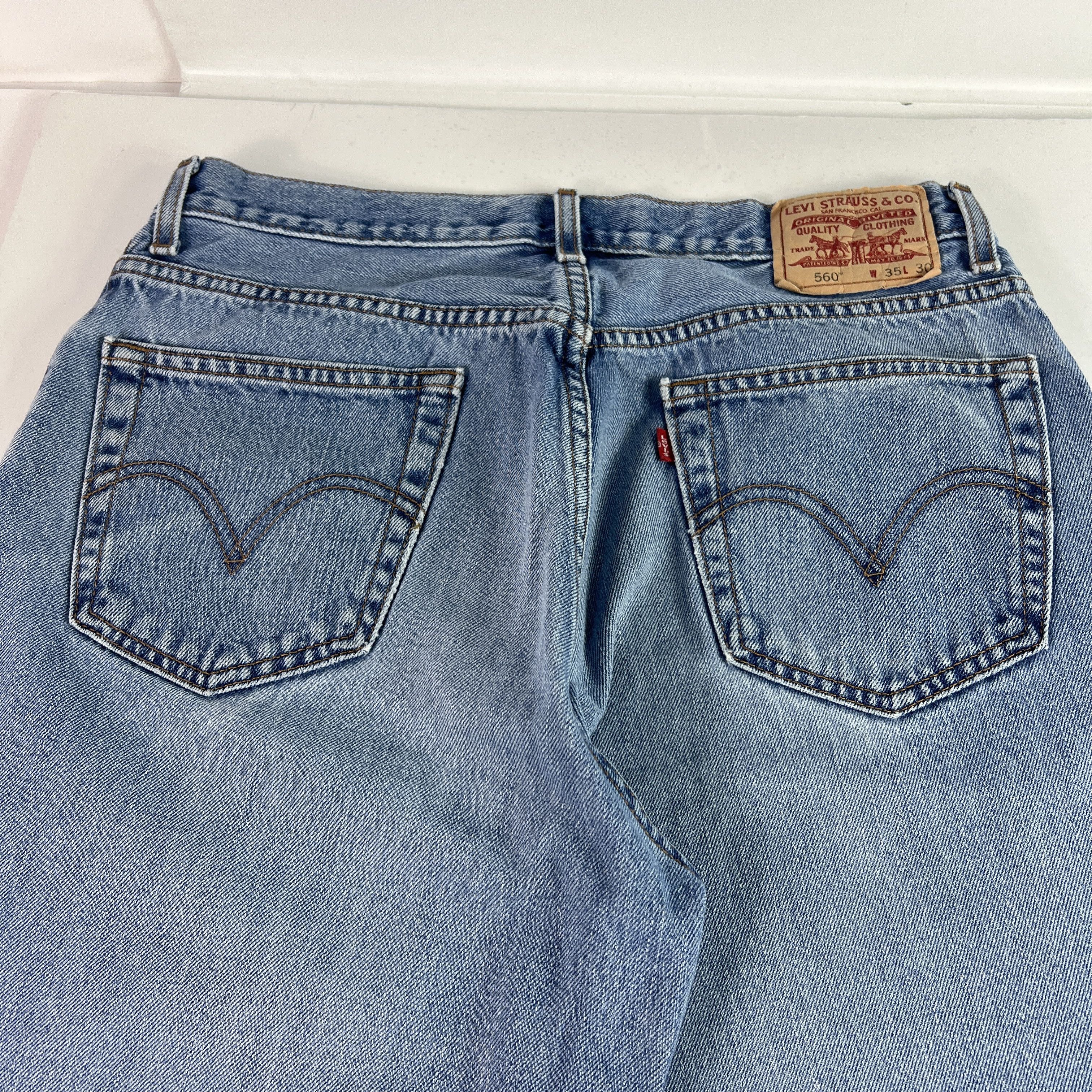Levi's Y2K Levi's Jeans 560 Comfort Loose Fit Tapered Blue Denim Size US 34 / EU 50 - 12 Thumbnail