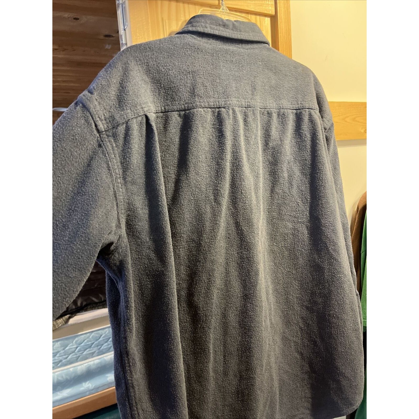 St. Johns Bay St. John’s Bay Men’s L Navy Blue Button Chamois Cotton Shirt Size US L / EU 52-54 / 3 - 12 Thumbnail