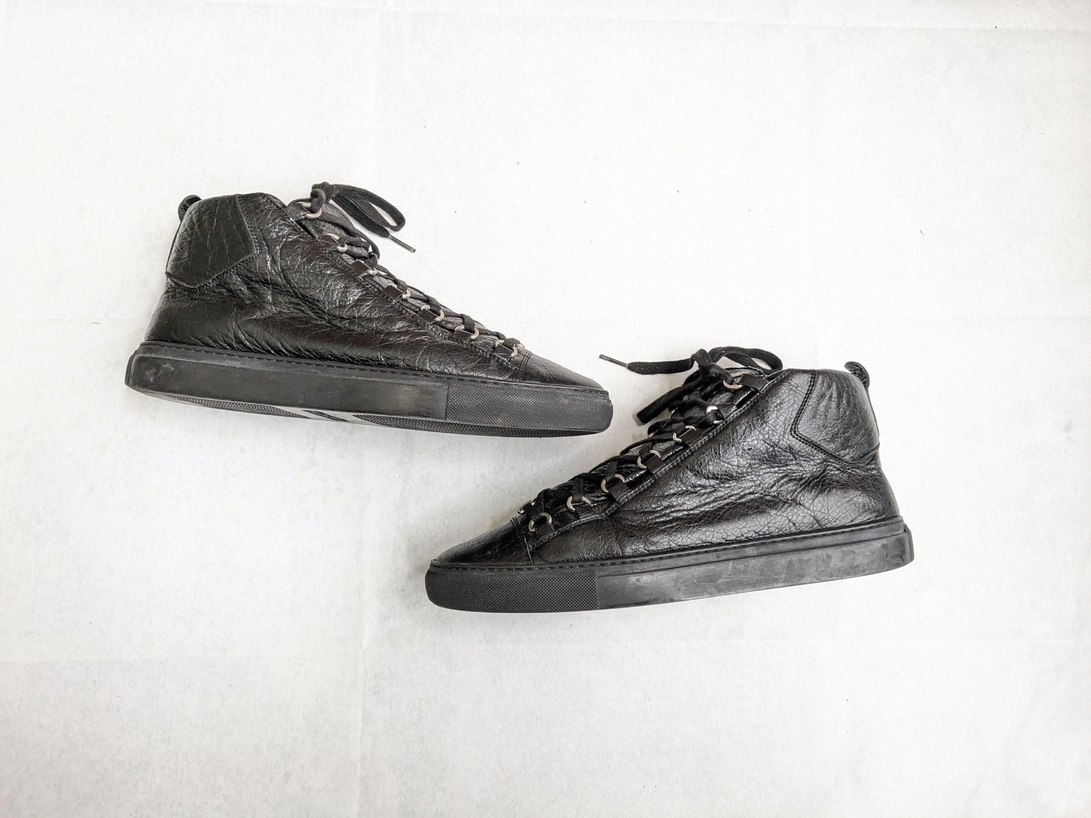 Balenciaga Balenciaga Arena Sneakers Black 11 Leather High Tops Size US 11 / EU 44 - 1 Thumbnail