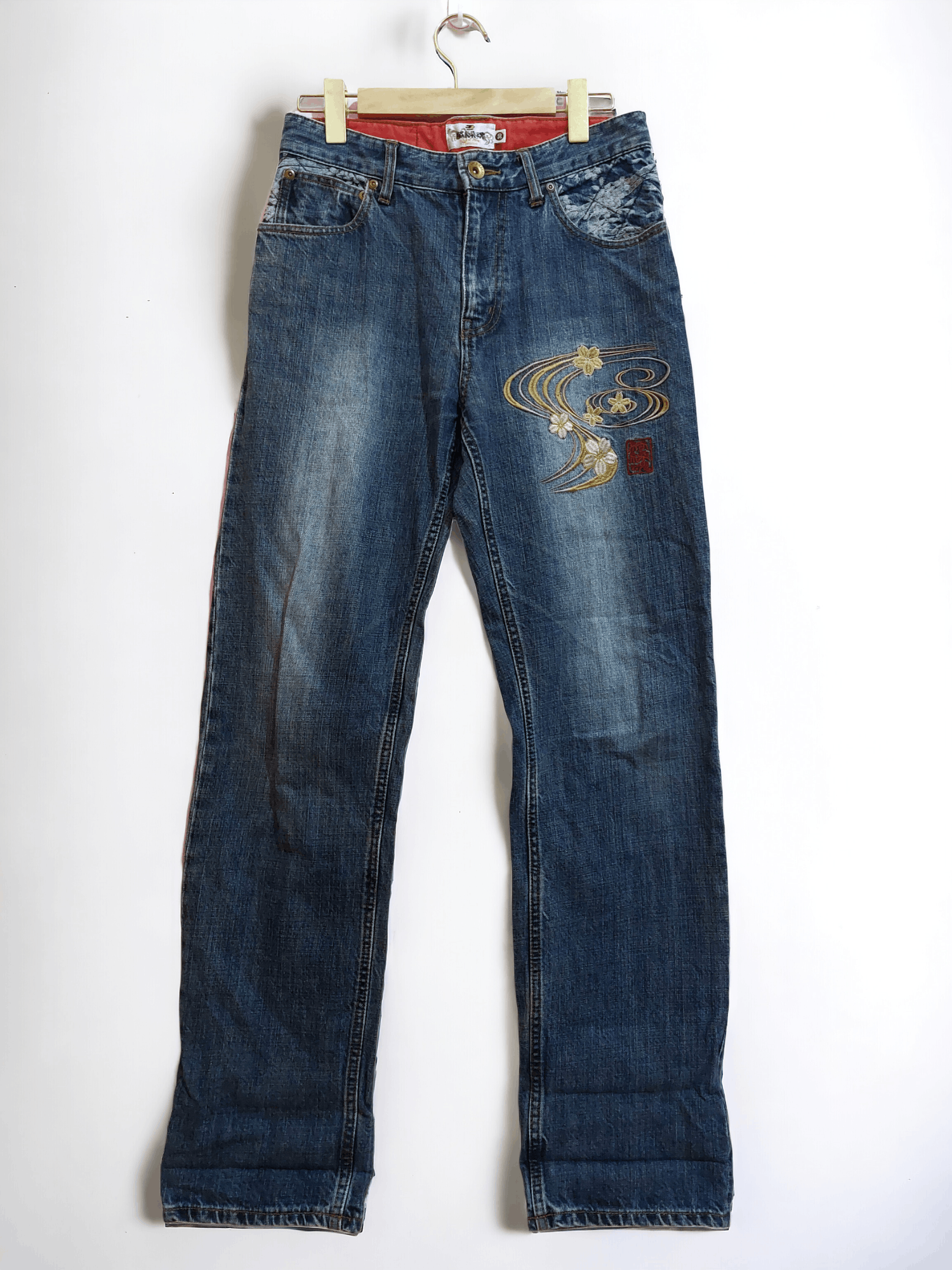 Image of If Six Was Nine Karakuri Tamashi Sukujan Jeans in Blue Denim, Men's (Size 30)