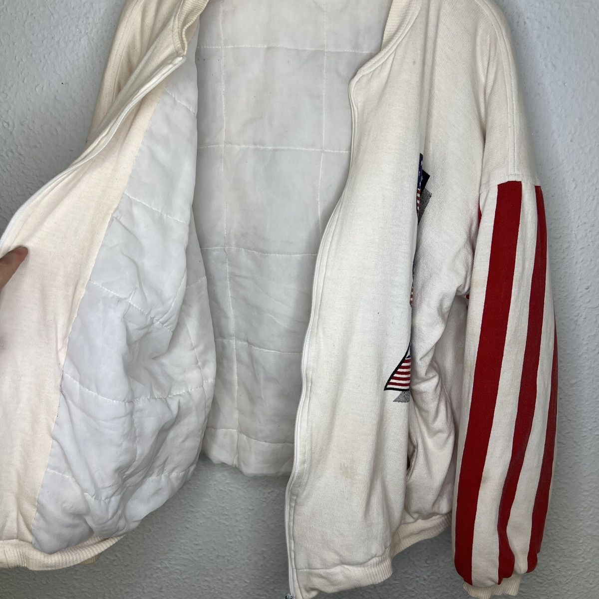 Vintage Vintage The American Way Varsity Bomber Jacket USA Flag 90s Size US L / EU 52-54 / 3 - 11 Thumbnail