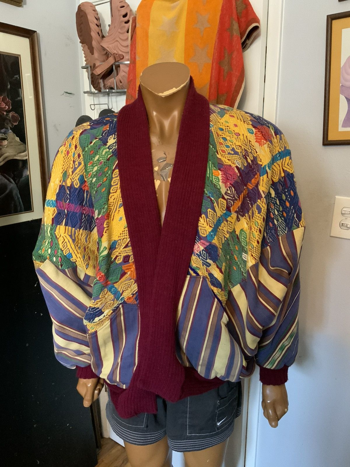 Vintage Vintage Embroidered Handmade Patchwork Quilted Hanten Jacket Size US XL / EU 56 / 4 - 12 Thumbnail