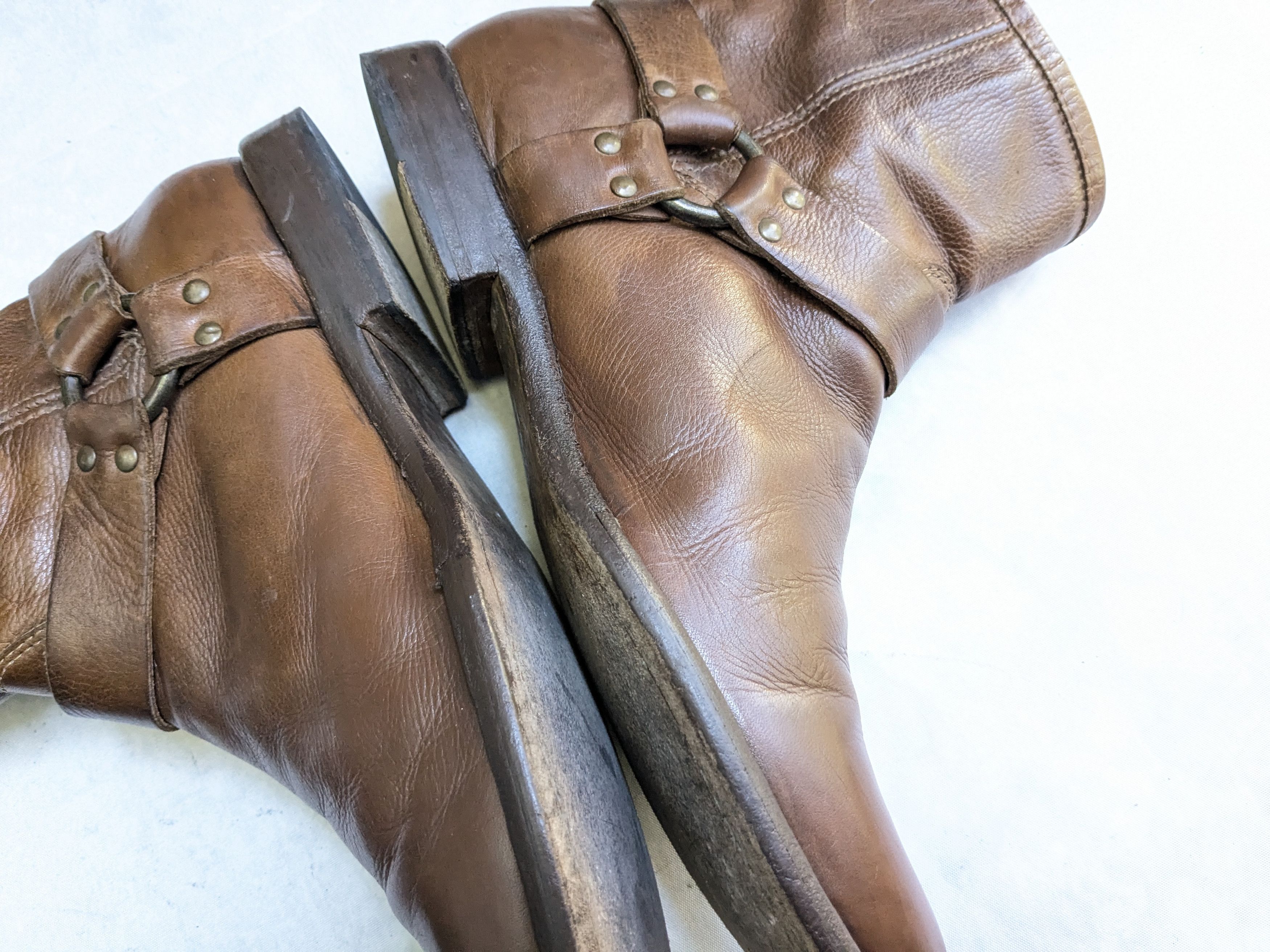Frye Frye Harness Brown 10.5 D Leather Strap Buckle Size US 10.5 / EU 43-44 - 10 Thumbnail
