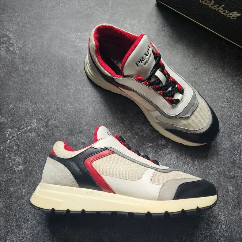 Prada Prada Black White Red Sneakers Size 8-2506 Size US 8 / EU 41 - 5 Thumbnail