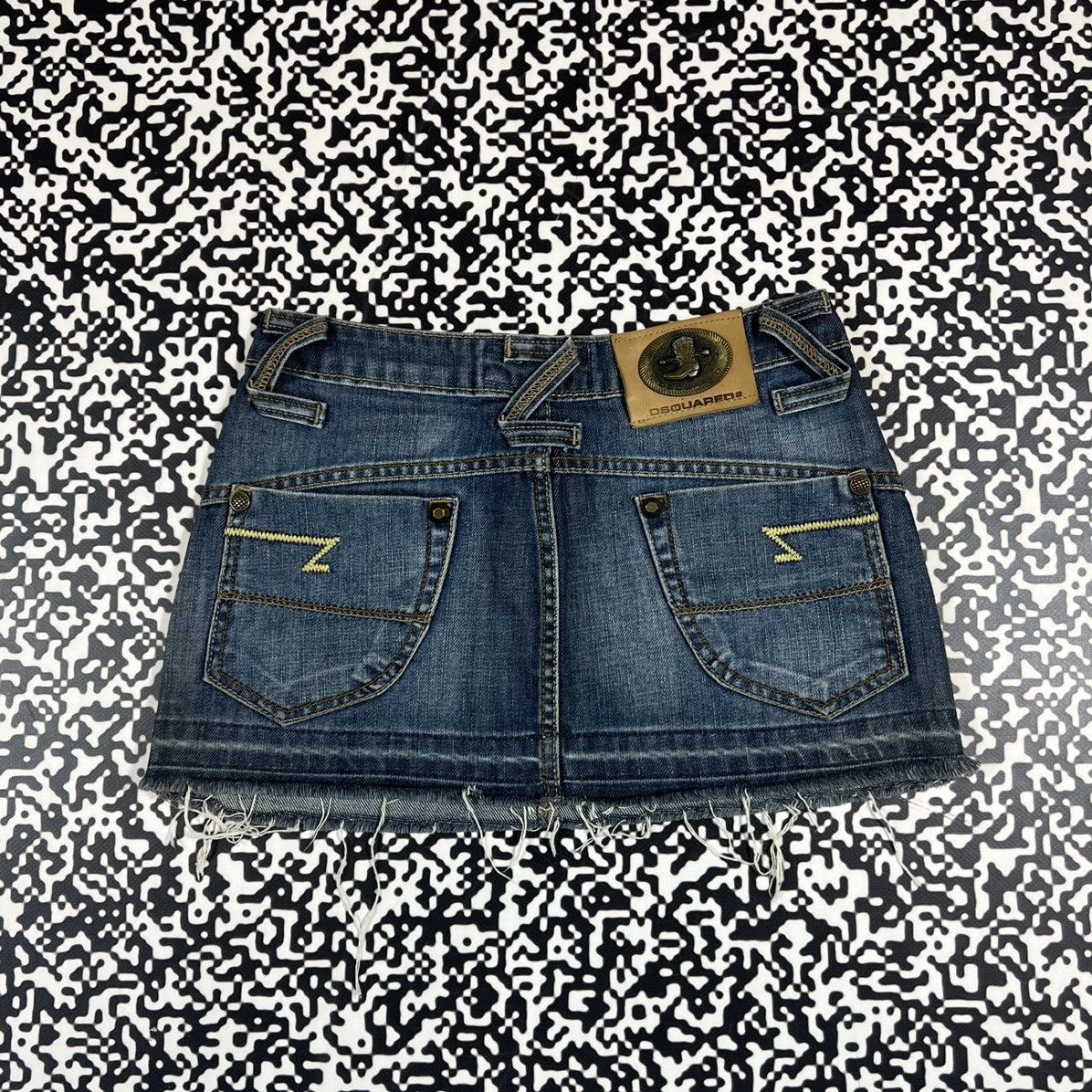 Dsquared2 Vintage 90s Dsquared 2 Luxury Denim Mini Skirt Y2K Style Size 26" / US 2 / IT 38 - 6 Thumbnail