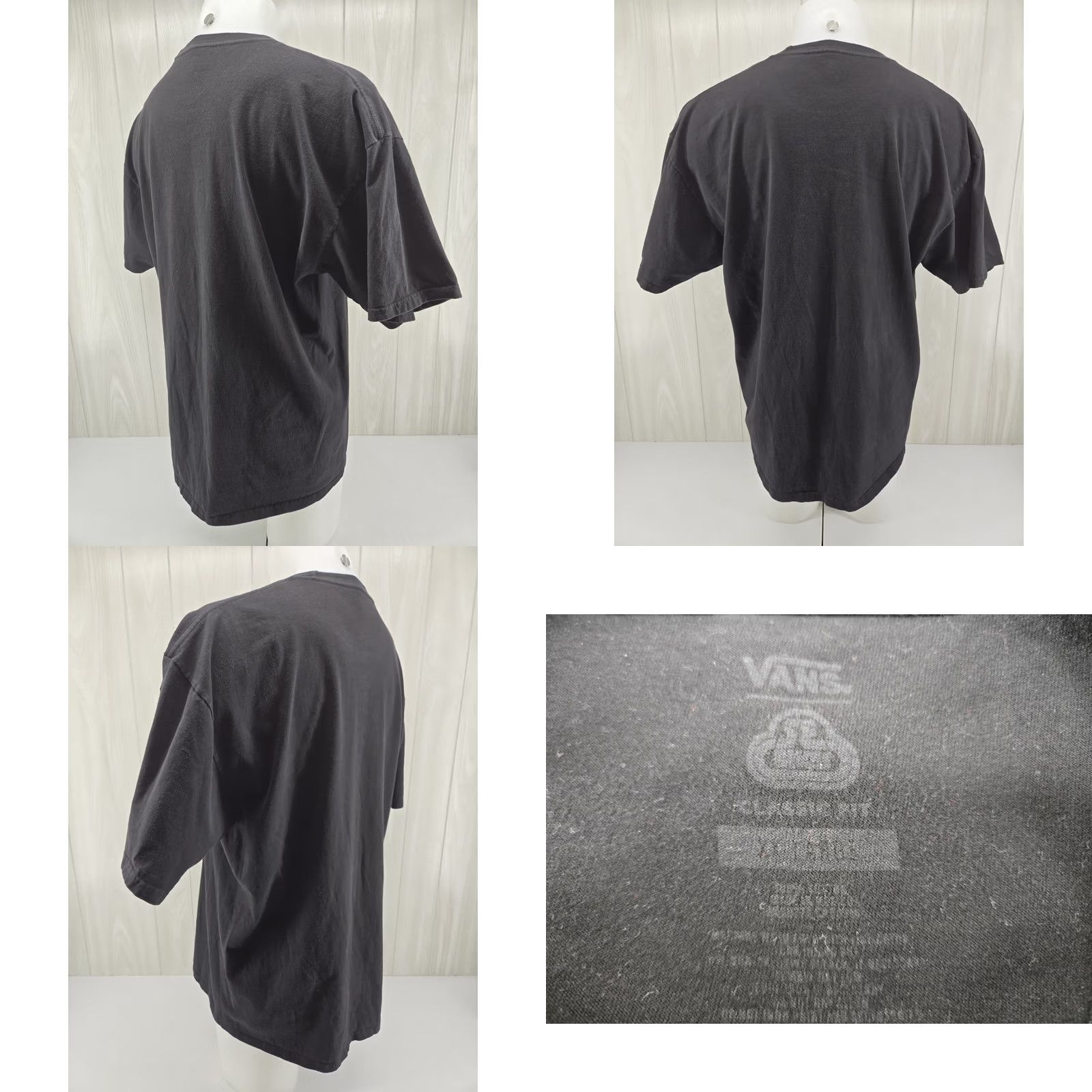 Vans Vans T-Shirt Men 2XL Black Cotton Classic Fit SE Off The Wall Logo Short Sleeve Crew Neck Size US XXL / EU 58 / 5 - 8 Thumbnail